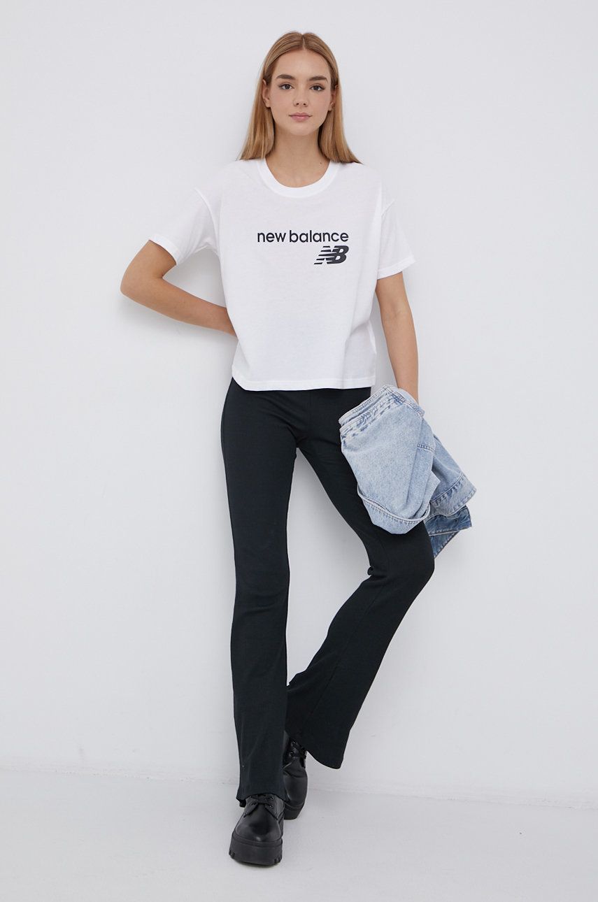 New Balance T-shirt damski kolor biały