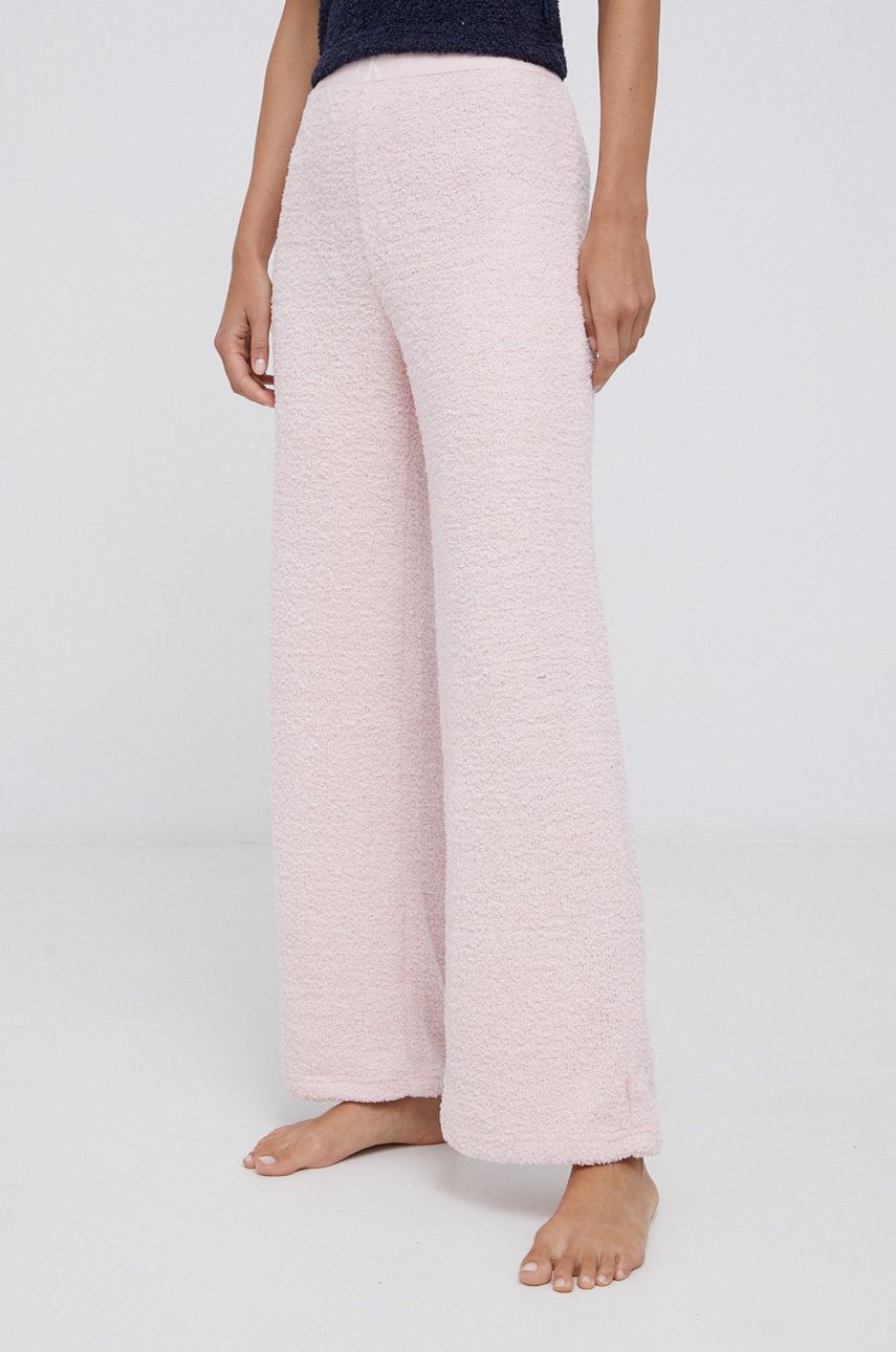 Calvin Klein Underwear Spodnie piżamowe damskie kolor różowy
