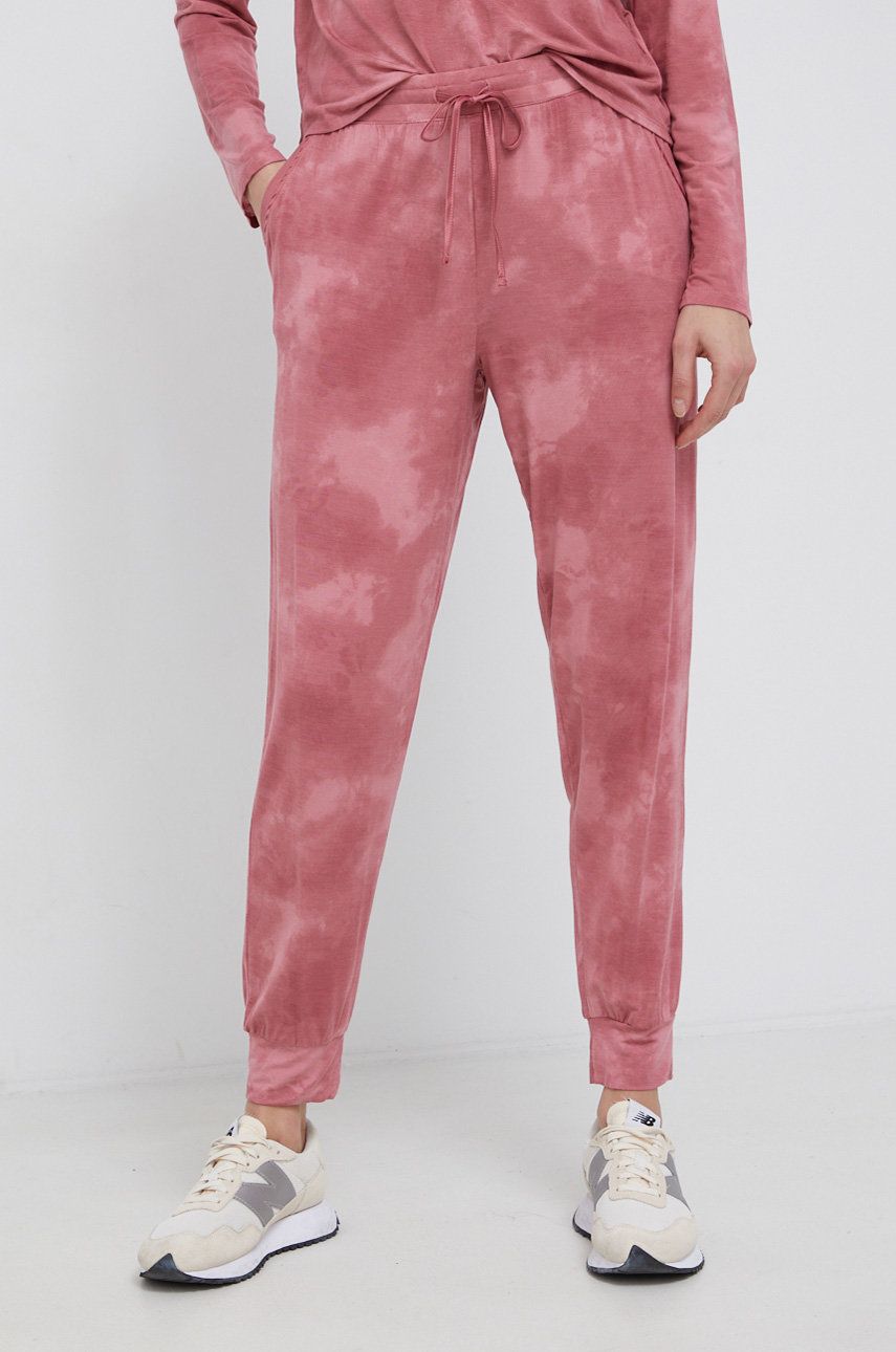 GAP Spodnie piżamowe damskie kolor różowy
