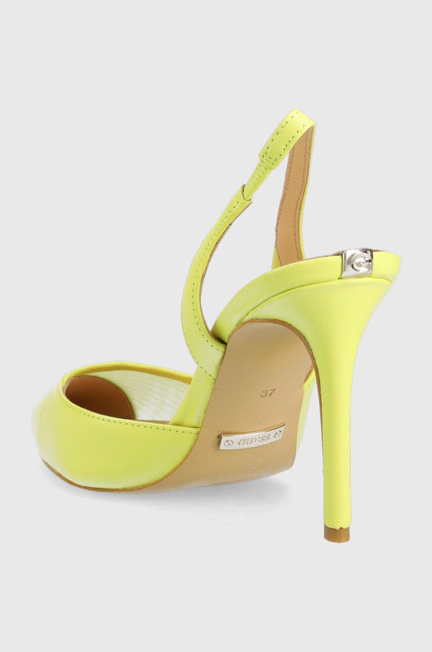 Czółenka Guess szpilki Piano kolor zielony FL5PNO LEA05 LIME