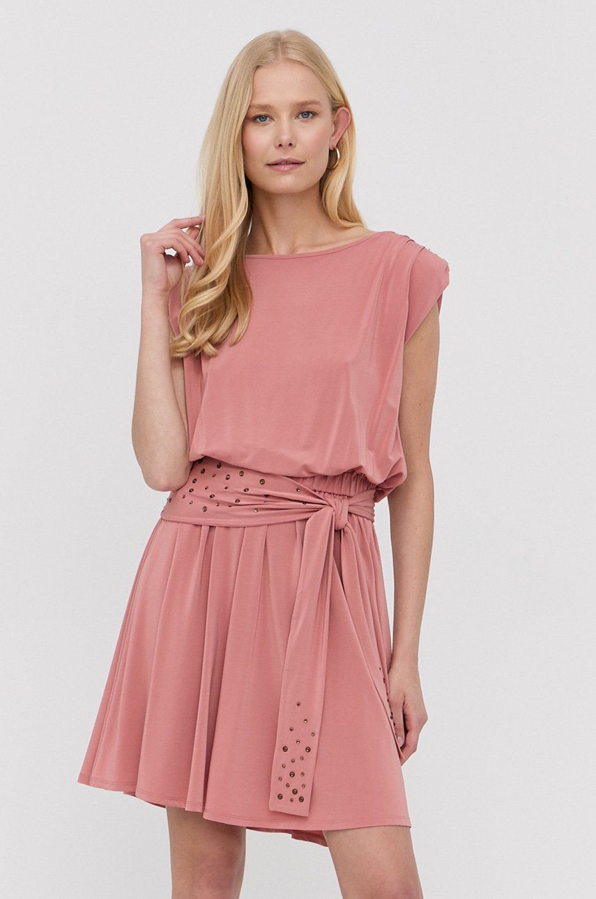 MAX&Co. sukienka kolor różowy mini rozkloszowana rozmiar S,M,L,XS