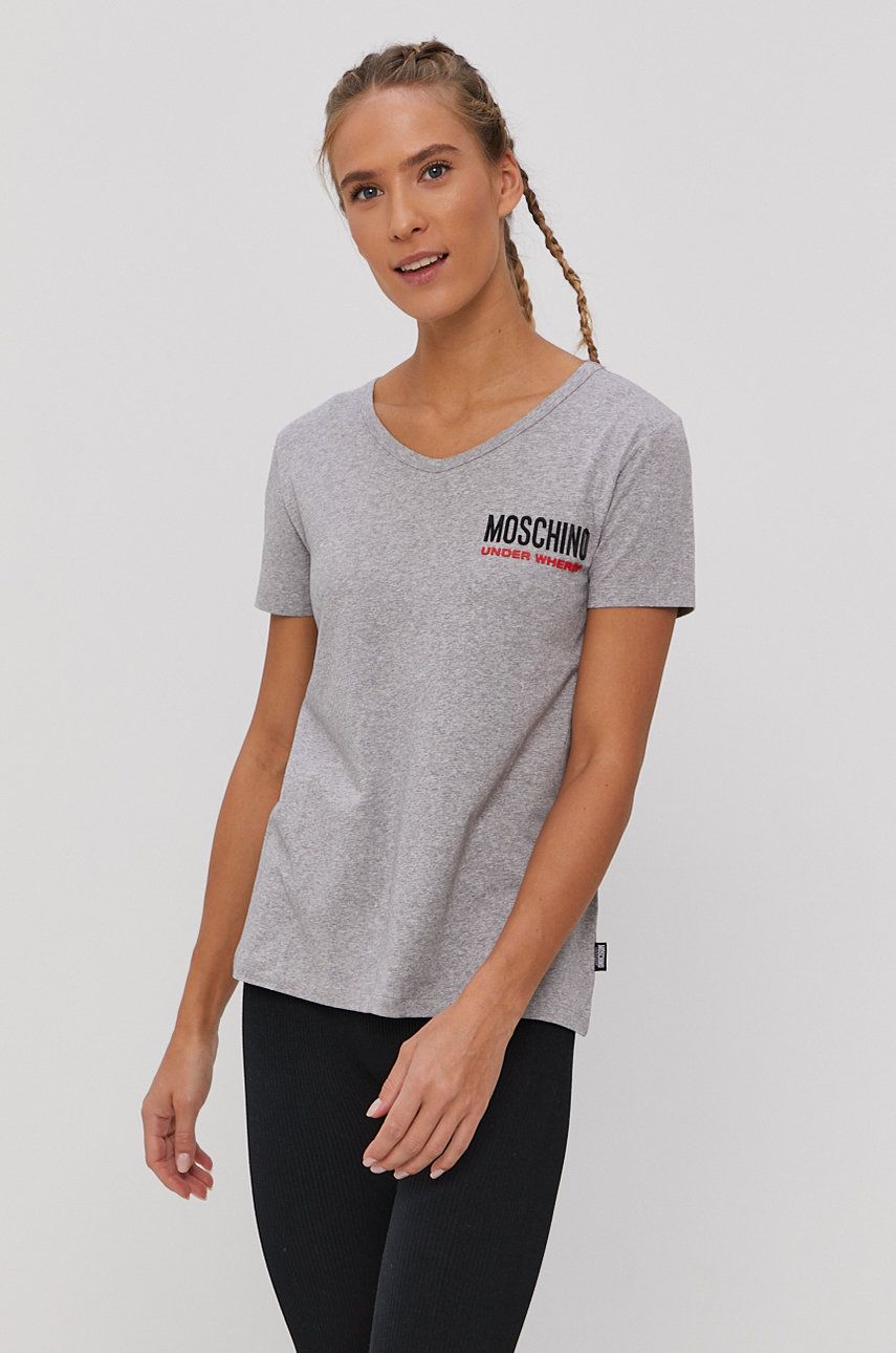 Moschino Underwear T-shirt damski kolor szary