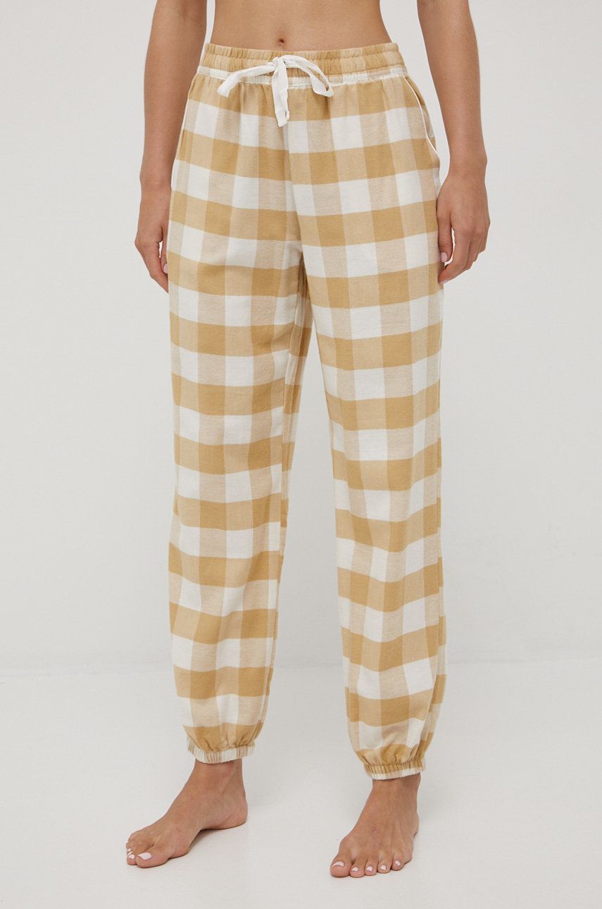 GAP spodnie piżamowe damskie kolor brązowy