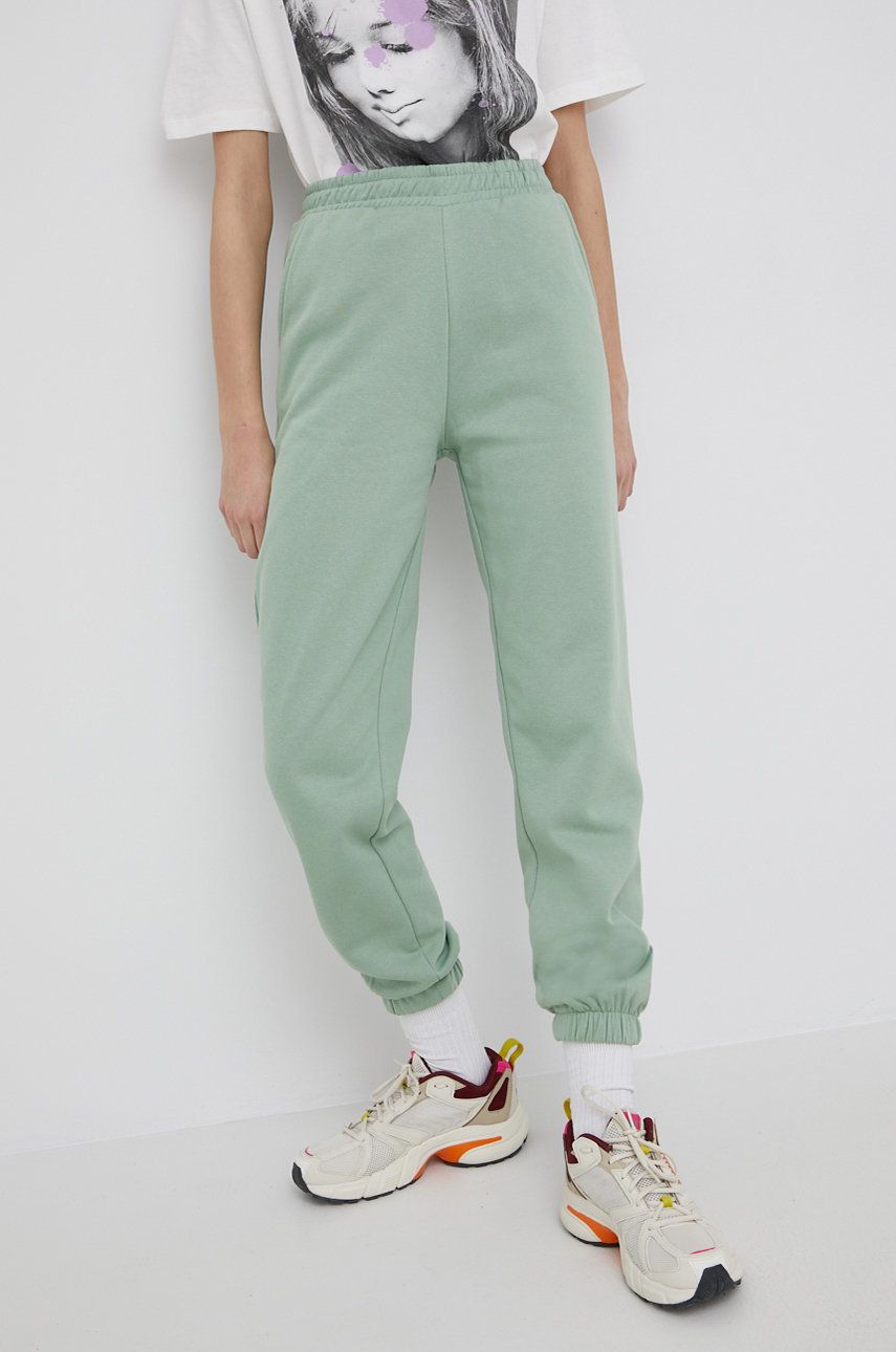 JDY spodnie damskie kolor zielony