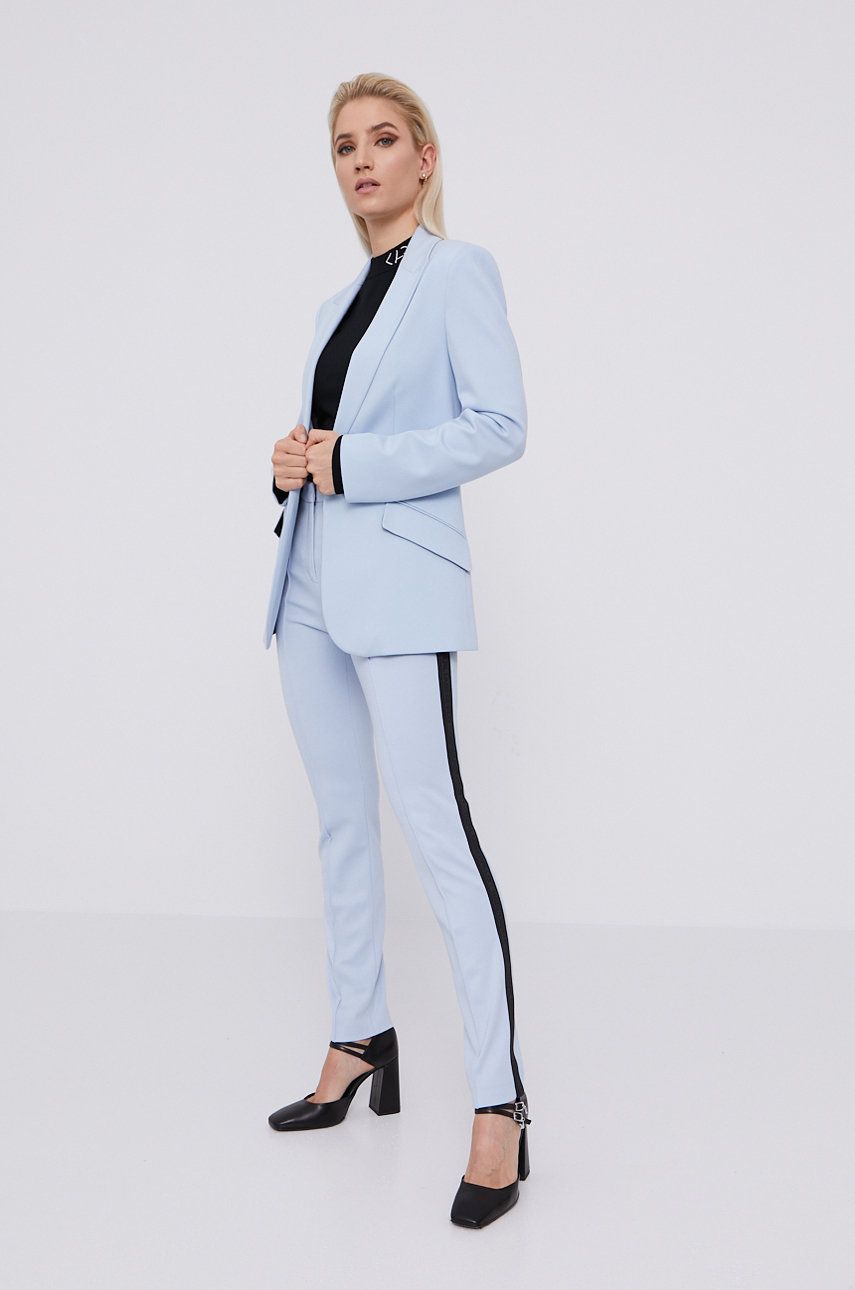 Karl Lagerfeld Spodnie damskie dopasowane medium waist