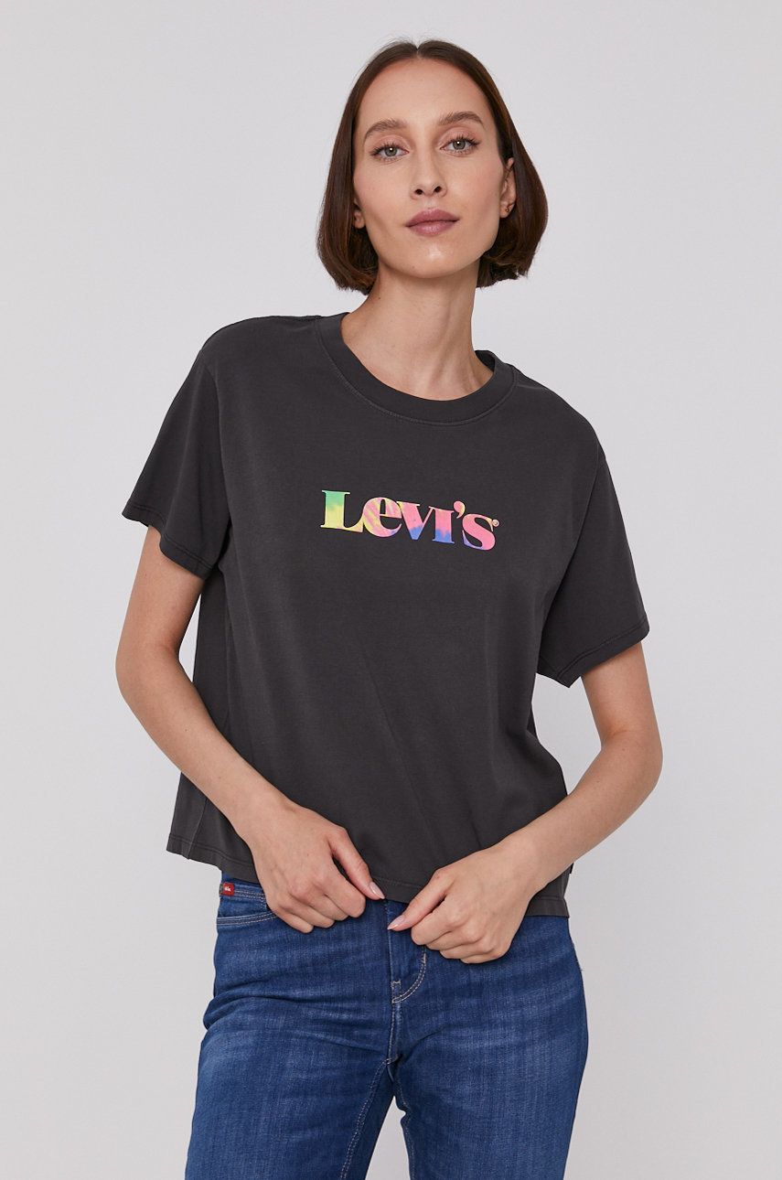Levi's T-shirt damski kolor czarny