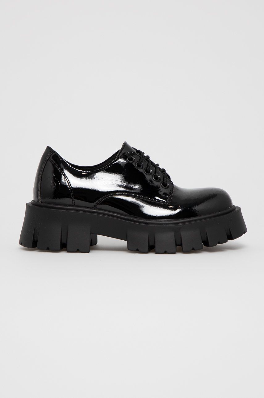 Altercore P贸艂buty Deidra Vegan Black Patent damskie kolor czarny na platformie