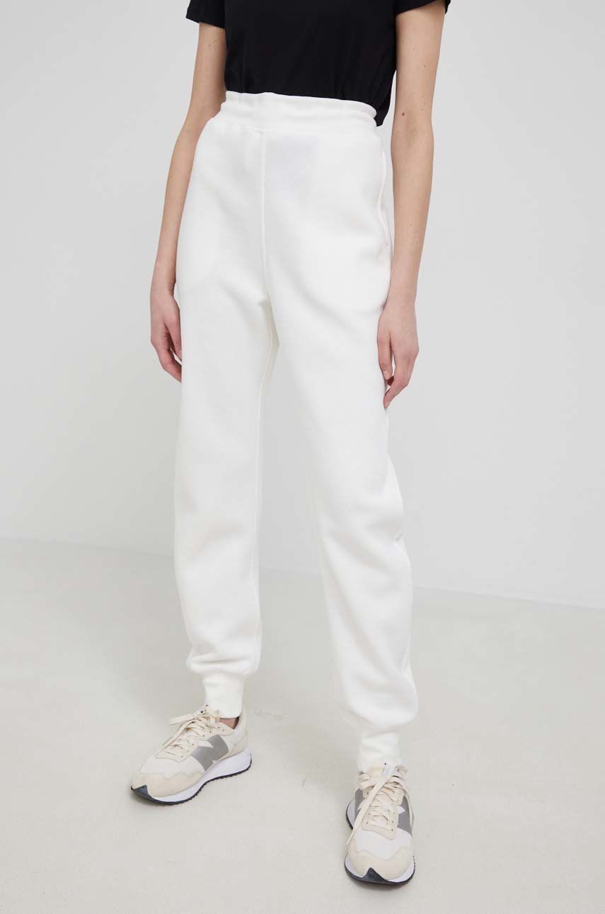 G-Star Raw spodnie damskie kolor biały gładkie
