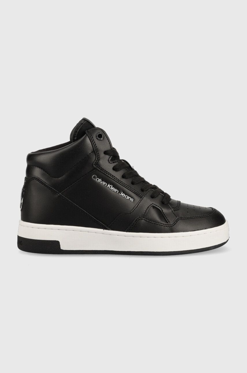 Calvin Klein Jeans sneakersy Basket Cupsole Mid kolor czarny