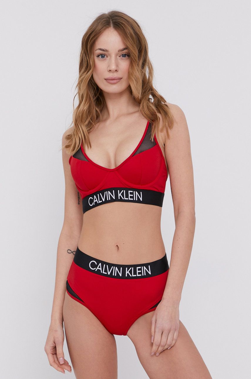 Calvin Klein Figi kąpielowe kolor czerwony