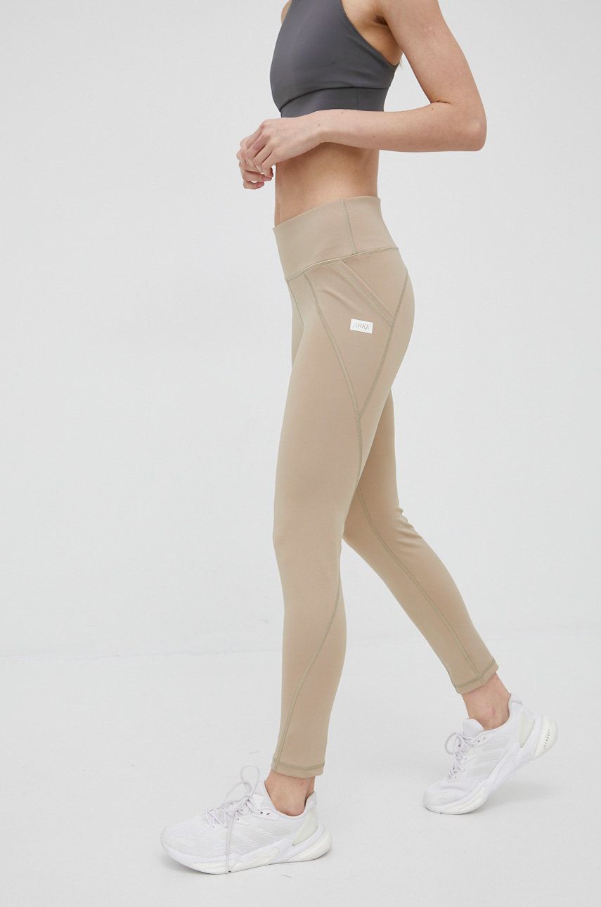 Arkk Copenhagen legginsy damskie kolor beżowy gładkie rozmiar S,XS,L,XL,M