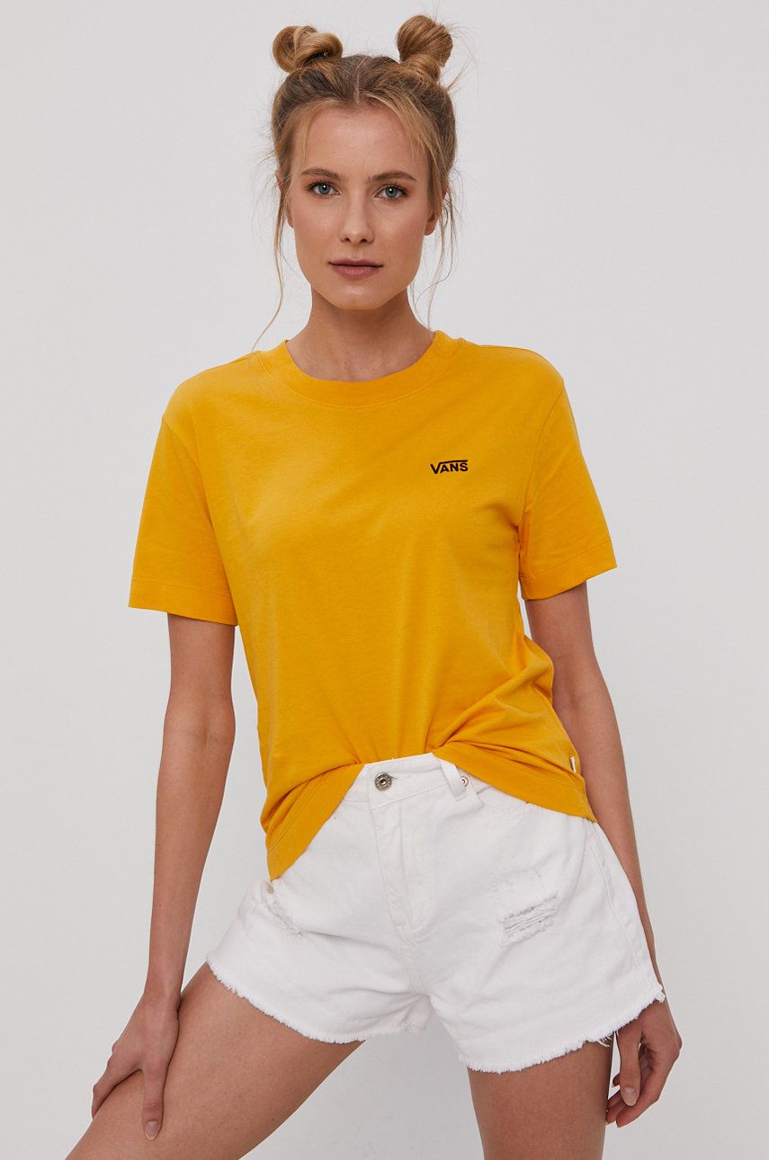 Vans T-shirt damski kolor żółty