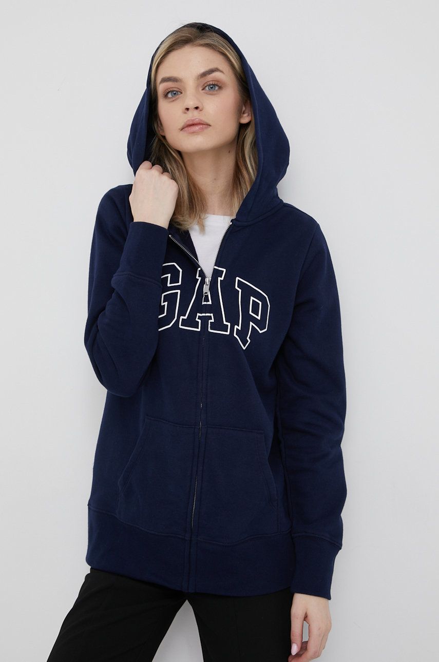 GAP bluza damska kolor granatowy z kapturem z nadrukiem rozmiar XS,S,M,L,XXS