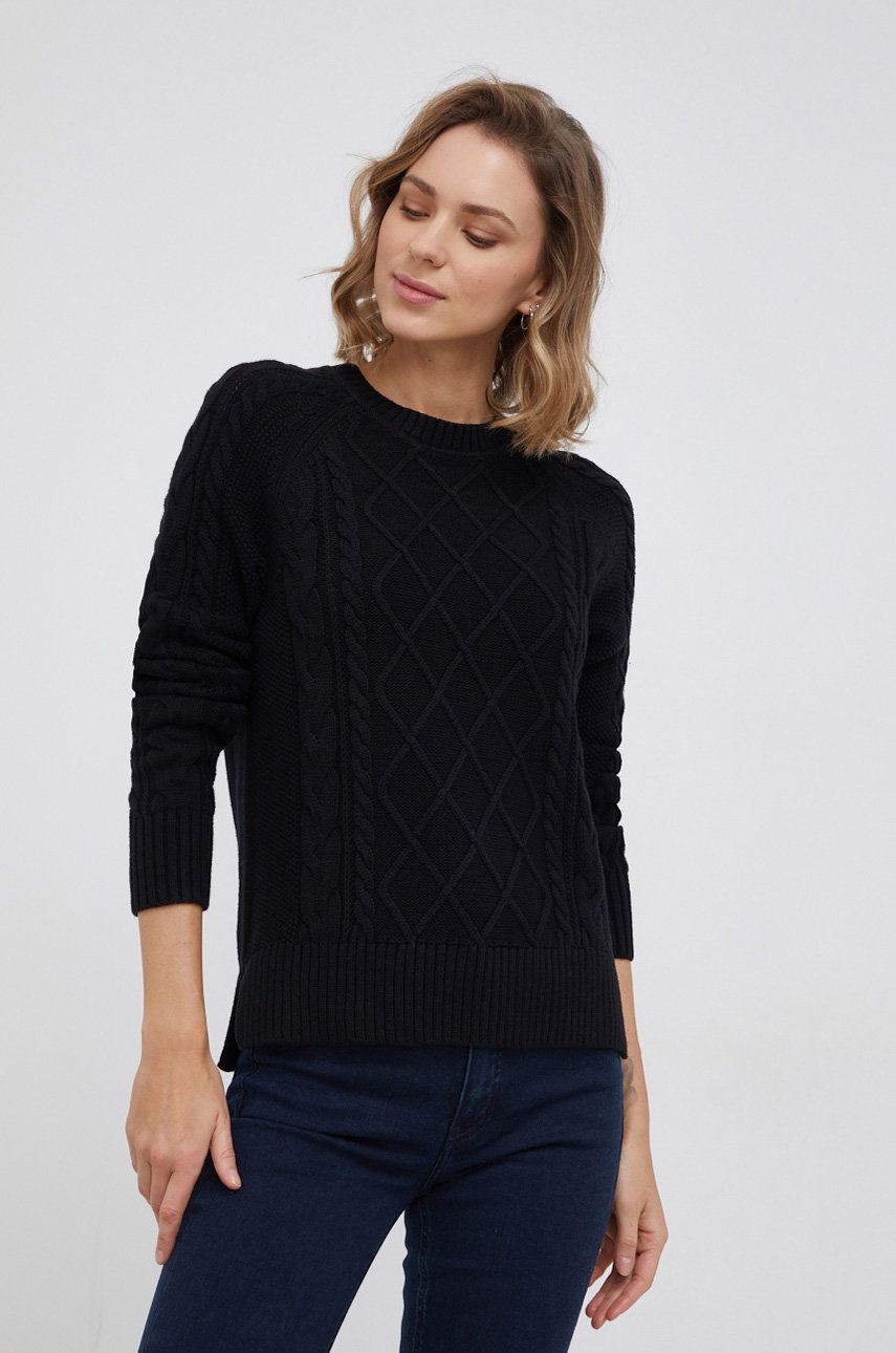 GAP Sweter bawełniany damski kolor czarny