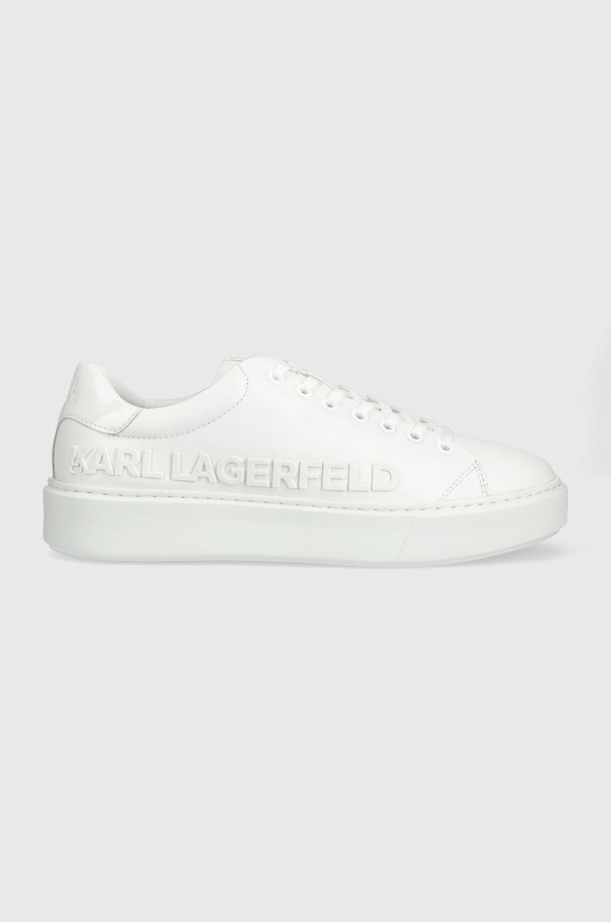 Karl Lagerfeld sneakersy sk贸rzane KL52225 MAXI KUP kolor bia艂y