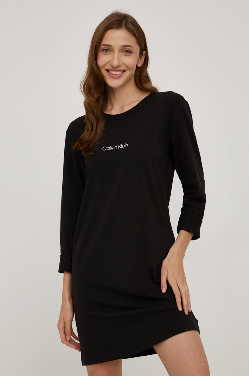 Calvin Klein Underwear Koszula nocna damska kolor czarny