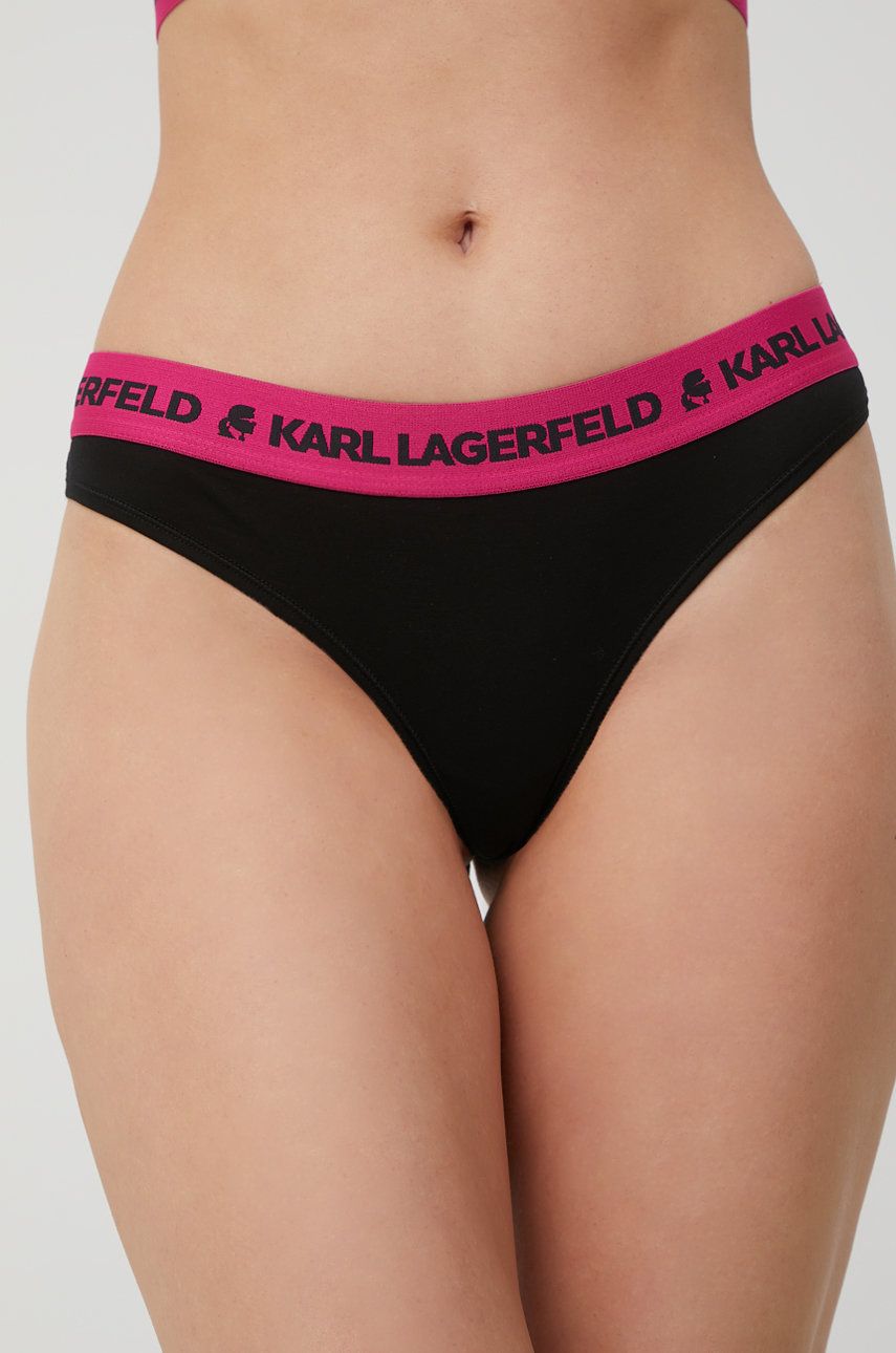Karl Lagerfeld stringi (2-pack) kolor czarny rozmiar XS,L,S,M,XL