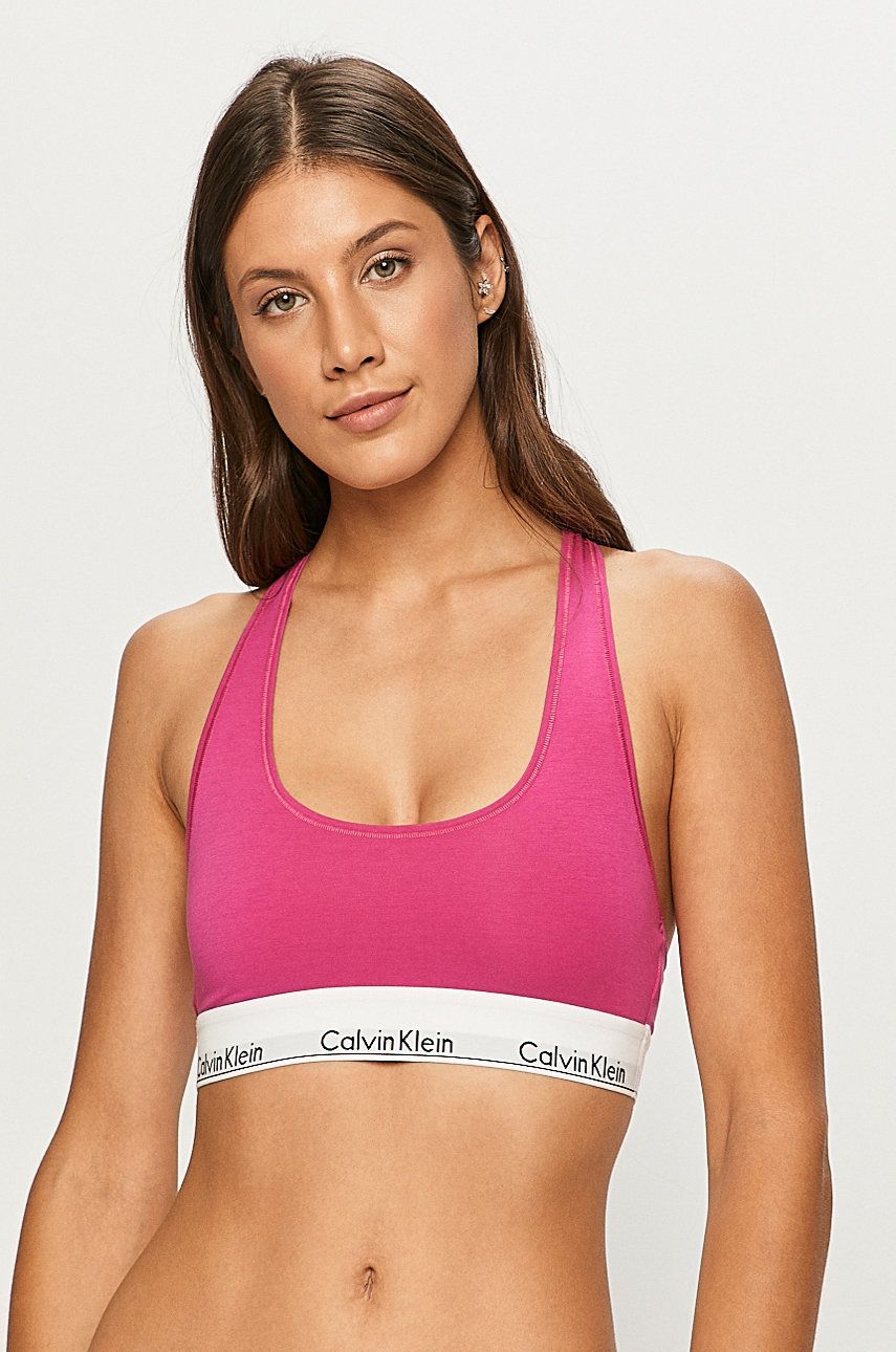 Calvin Klein Underwear Biustonosz kolor różowy gładki