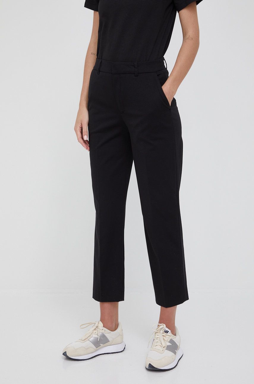 Drykorn spodnie Search damskie kolor czarny proste high waist
