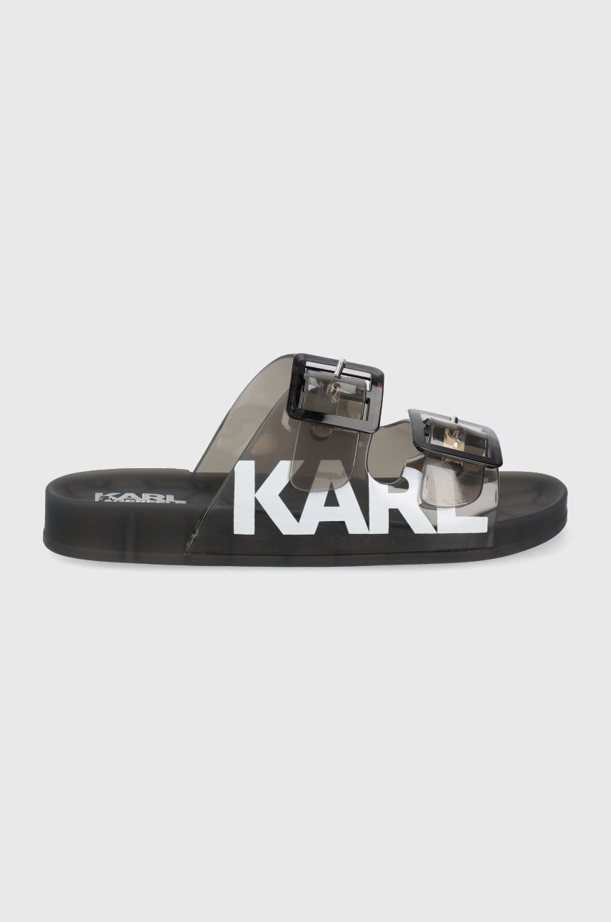 Karl Lagerfeld klapki JELLY STRAP KL80720.F00 damskie kolor czarny