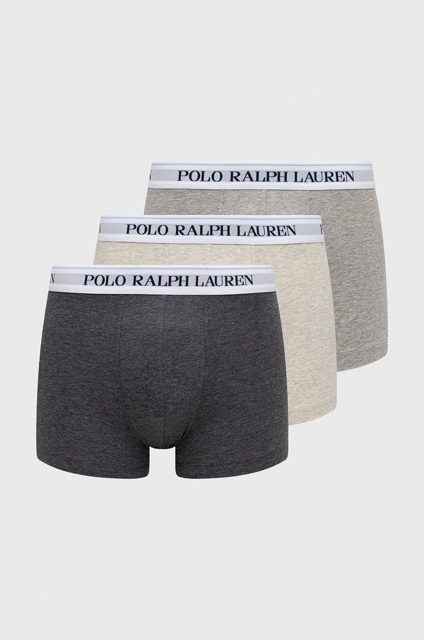 Polo Ralph Lauren bokserki (3-pack) męskie kolor szary rozmiar S,M,XL,XXL,L