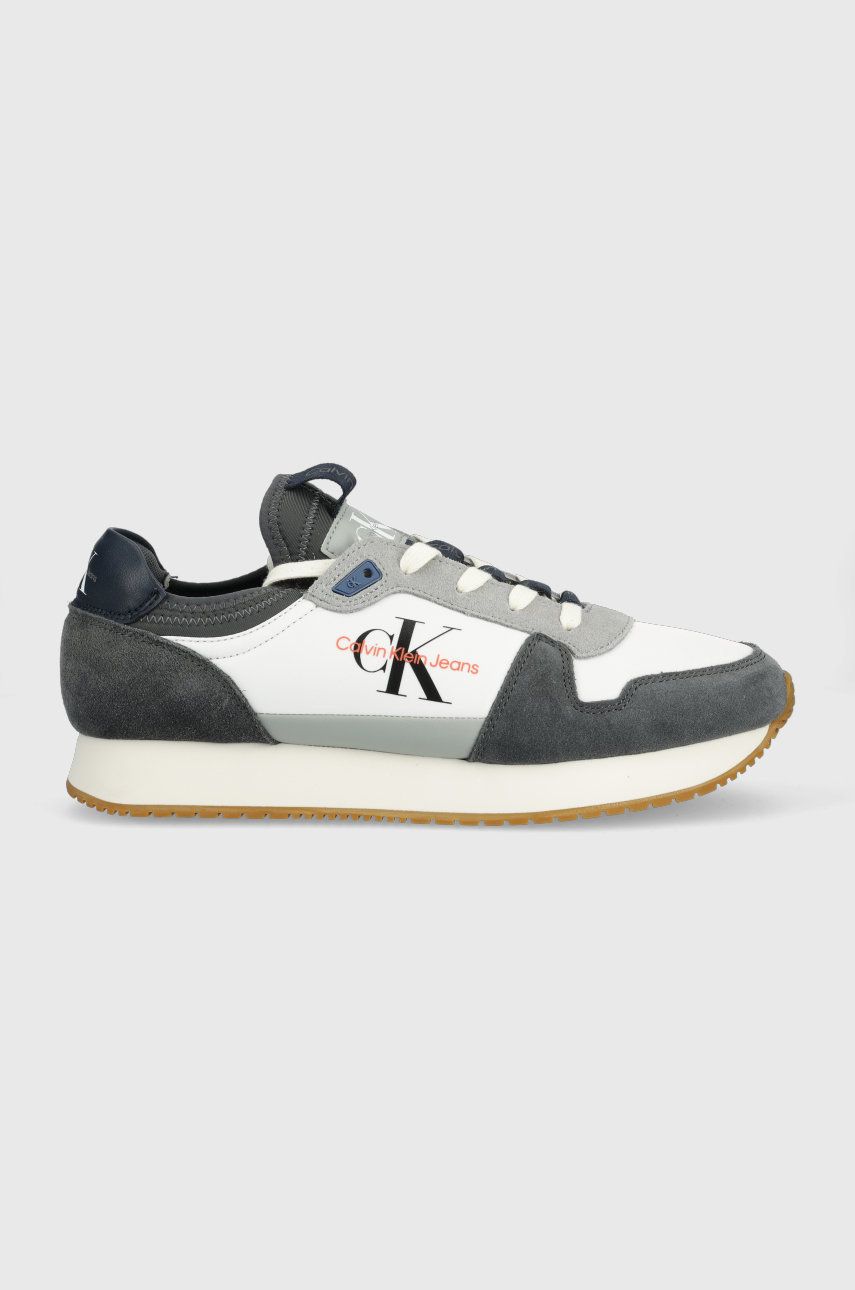 Calvin Klein Jeans sneakersy runner sock laceup kolor szary