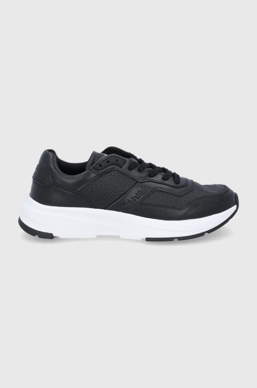 Calvin Klein Buty skórzane kolor czarny 2 Calvin Klein Buty skórzane kolor czarny