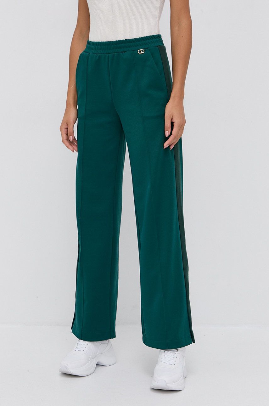 Twinset Spodnie damskie kolor zielony