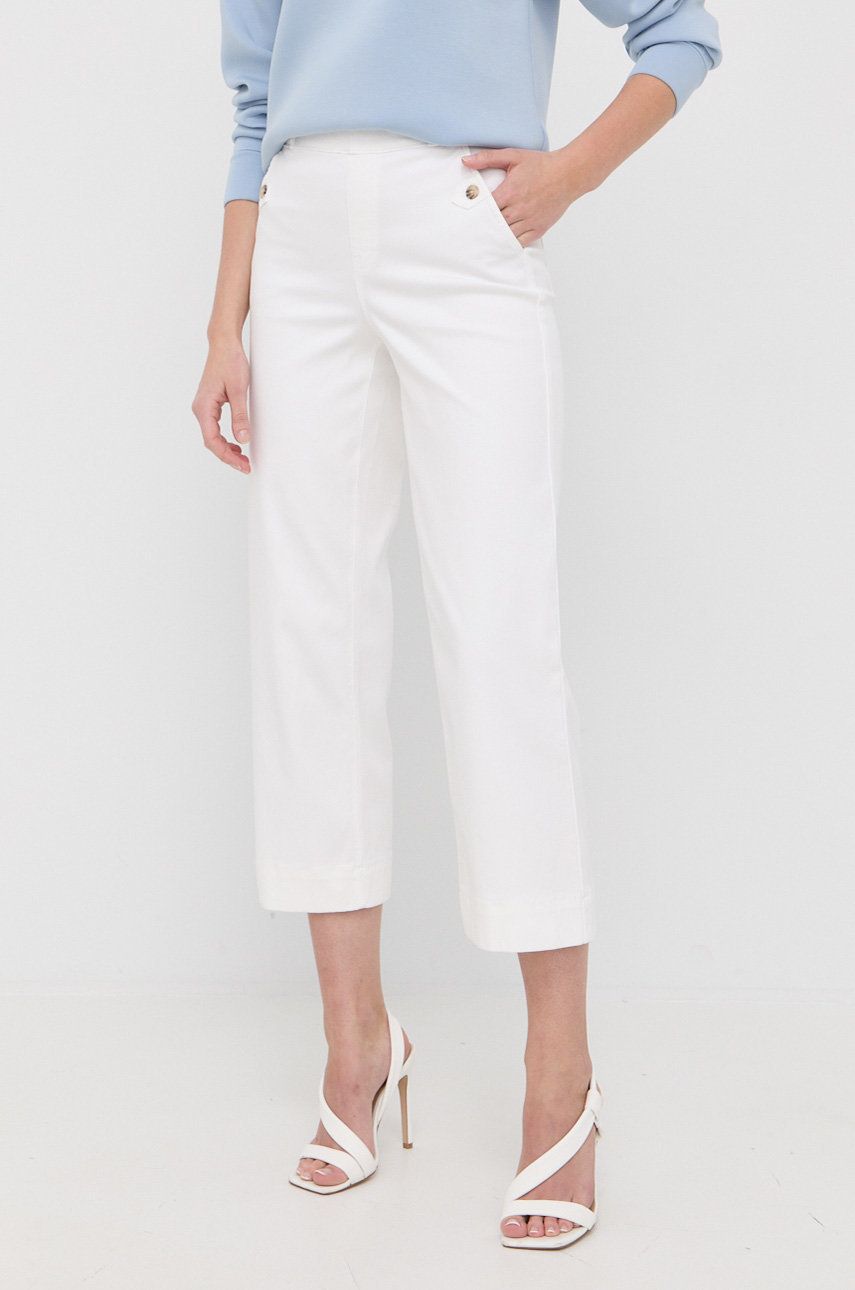 Spanx spodnie damskie kolor biały proste high waist rozmiar XS,M,S,XL