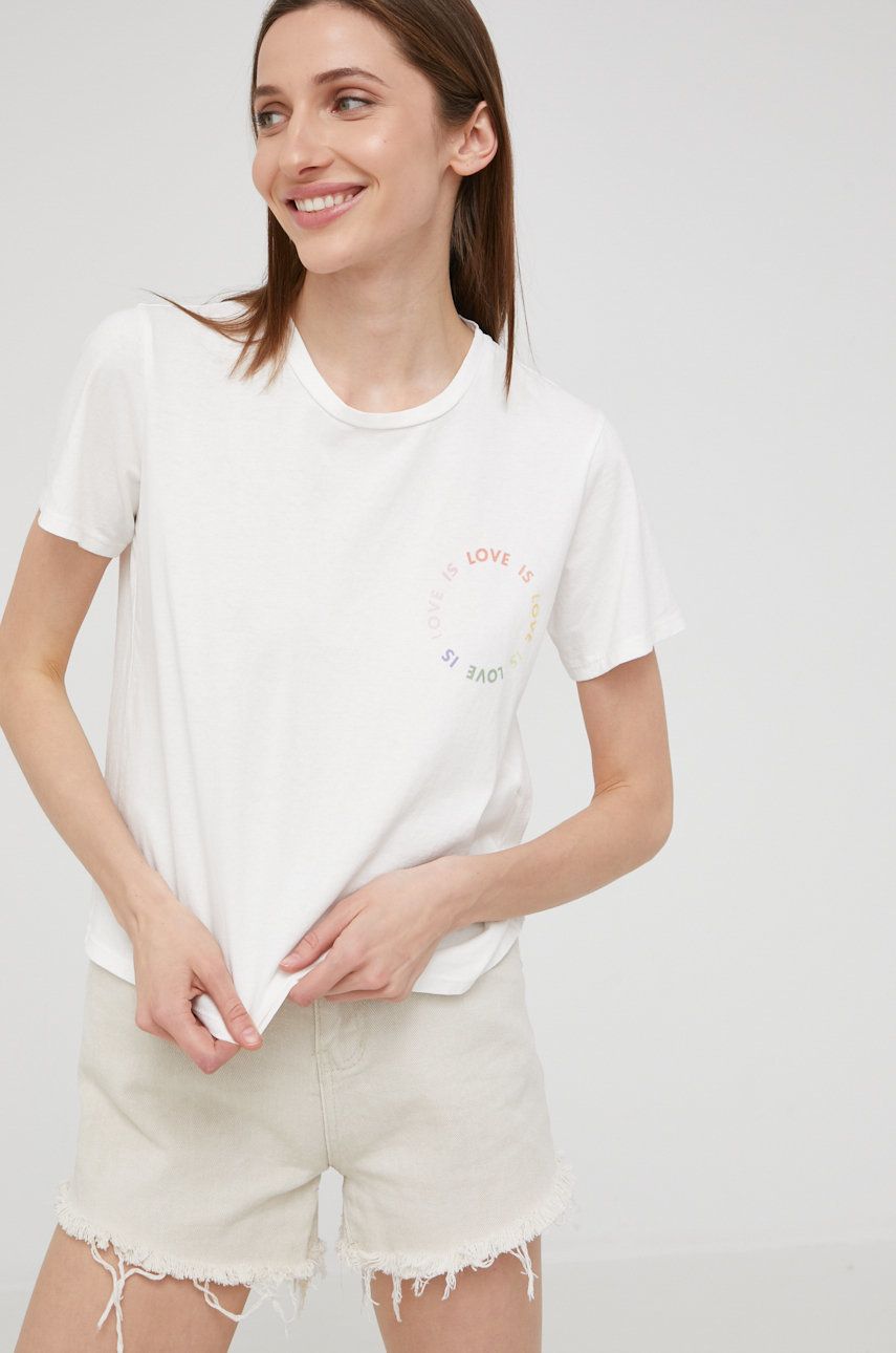 Answear Lab t-shirt bawełniany kolor biały rozmiar S/M
