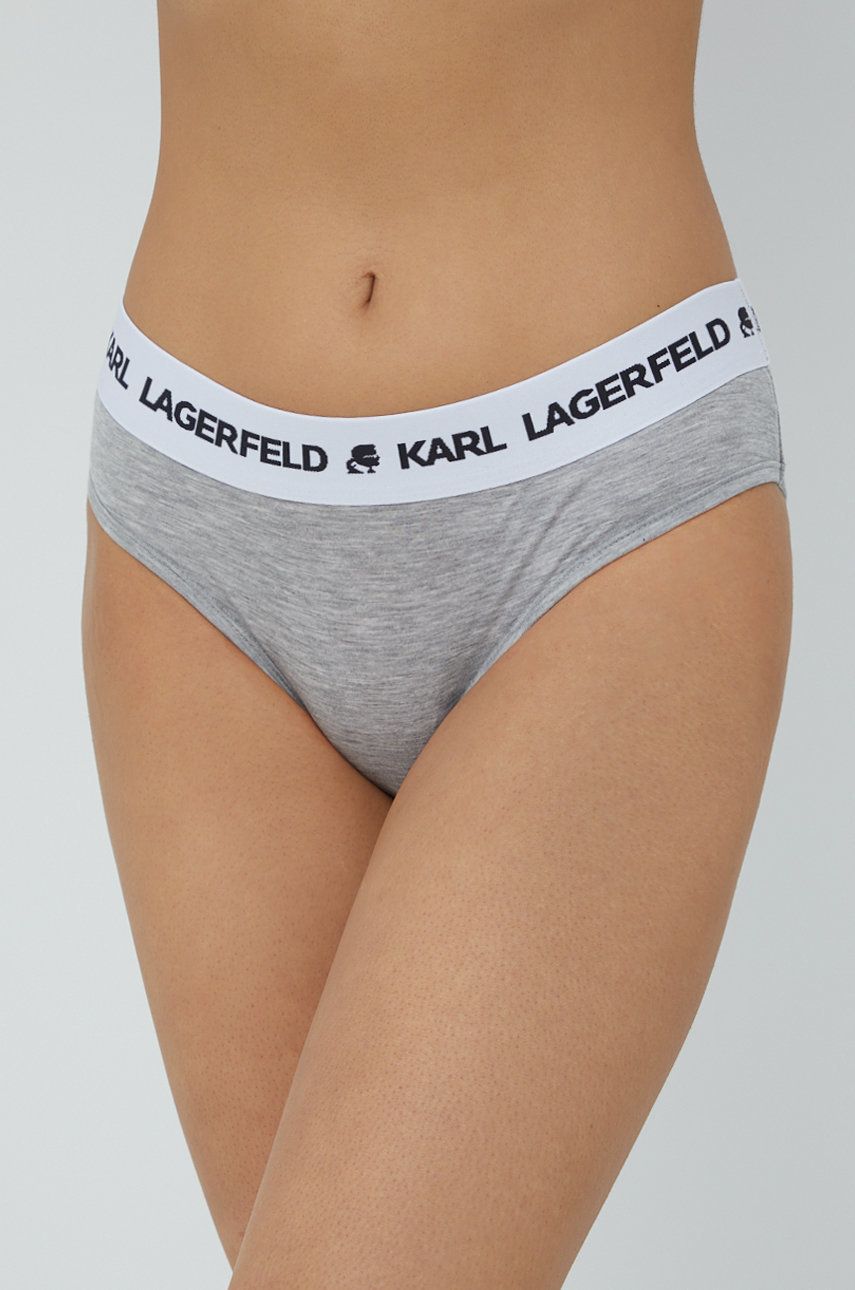 Karl Lagerfeld Figi (2-pack) kolor szary z bawełny