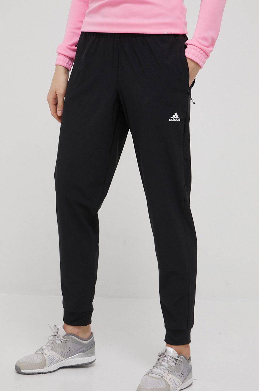 adidas Performance spodnie treningowe Versatile damskie kolor czarny proste high waist