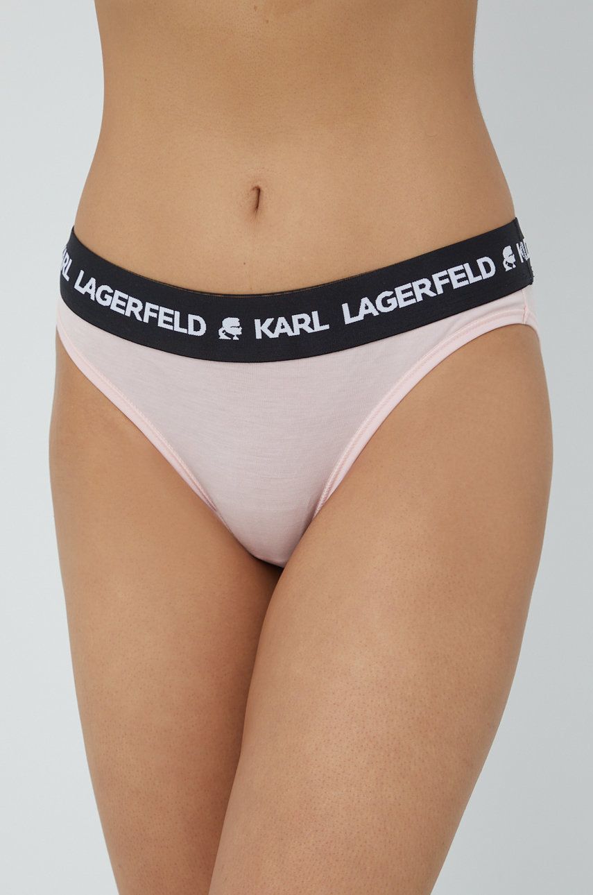 Karl Lagerfeld Figi (2-pack) kolor różowy z bawełny