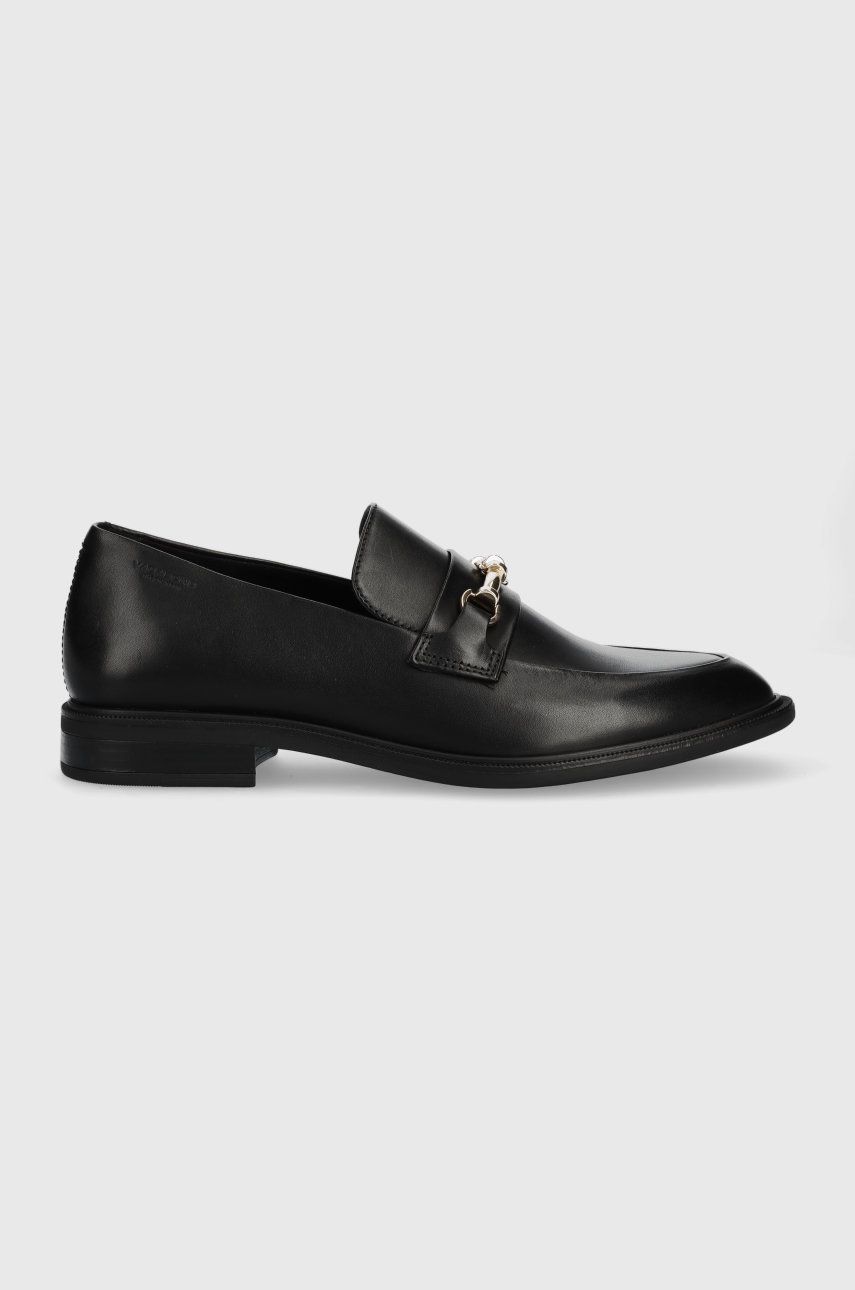 Vagabond Shoemakers mokasyny skÃ³rzane Frances 2.0 damskie kolor czarny na pÅ‚askim obcasie