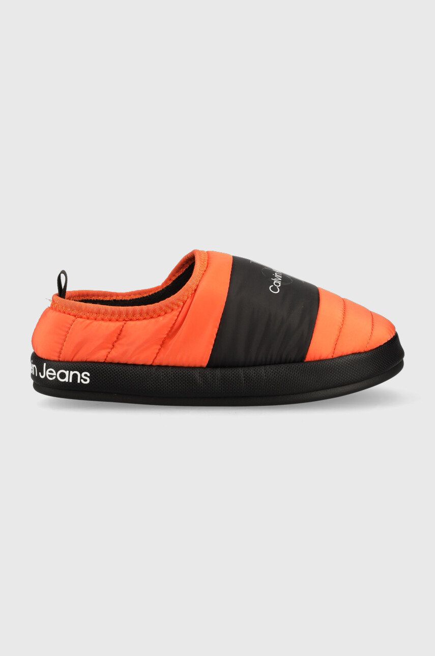 Calvin Klein Jeans kapcie Home Slipper kolor pomaraÅ„czowy