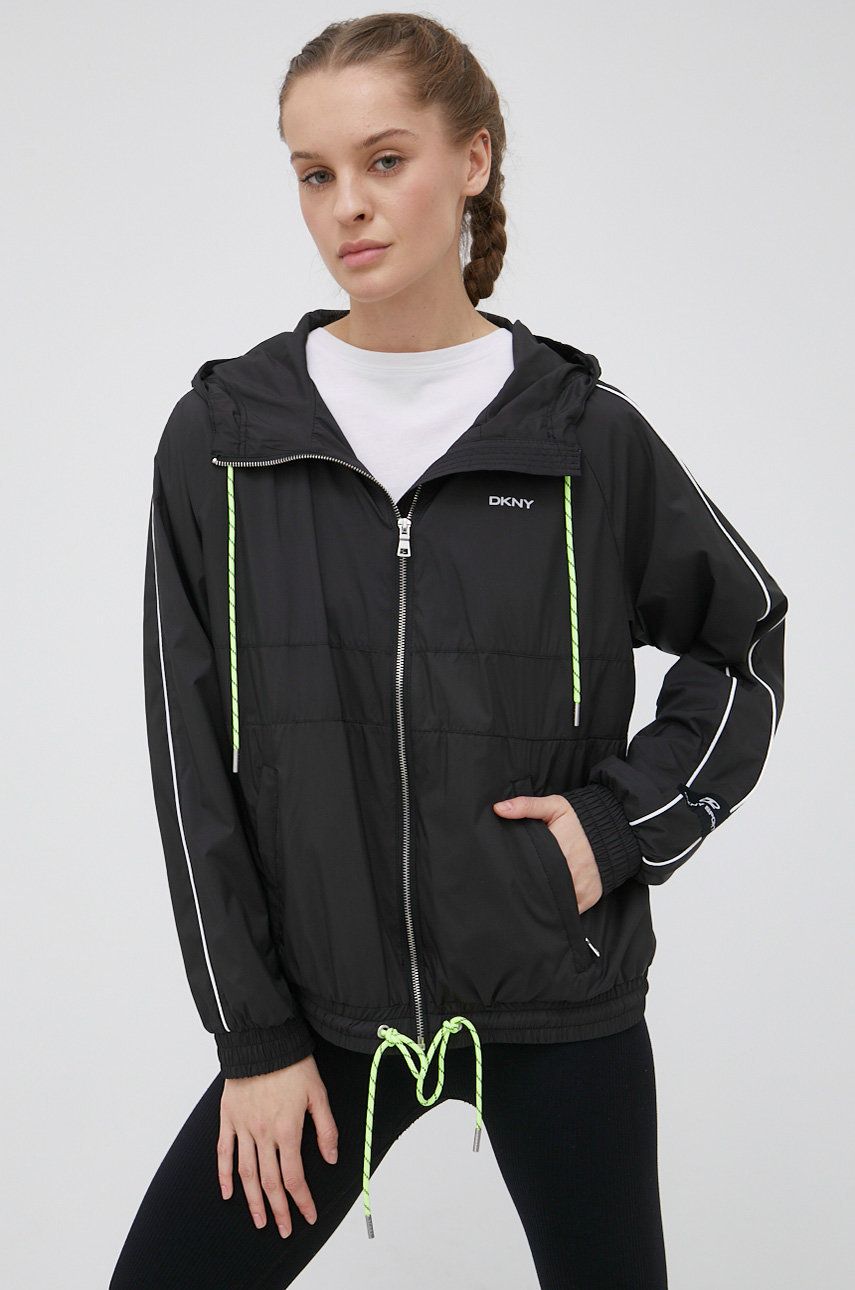 Dkny kurtka damska kolor czarny przejściowa rozmiar L,M,XS,S