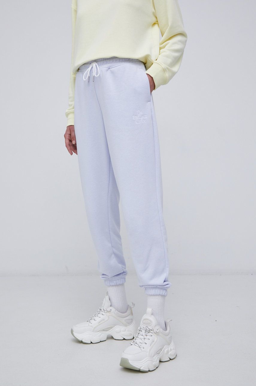 New Balance Spodnie damskie kolor fioletowy gładkie