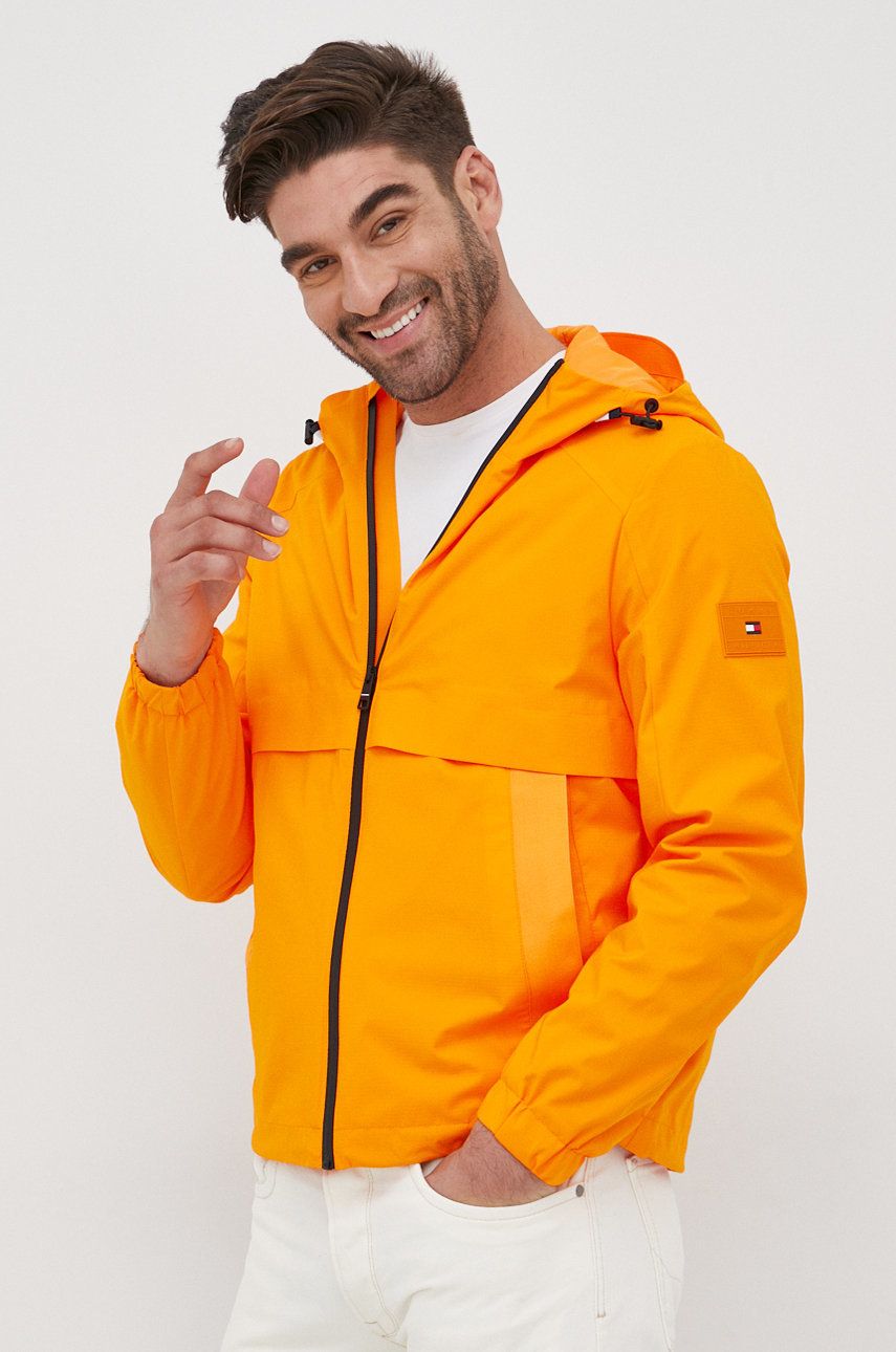 Tommy Hilfiger kurtka męska kolor pomarańczowy przejściowa rozmiar M,L,XL,XXL
