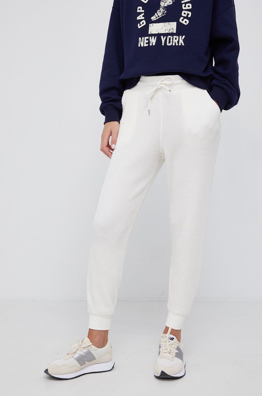 GAP Spodnie damskie kolor biały