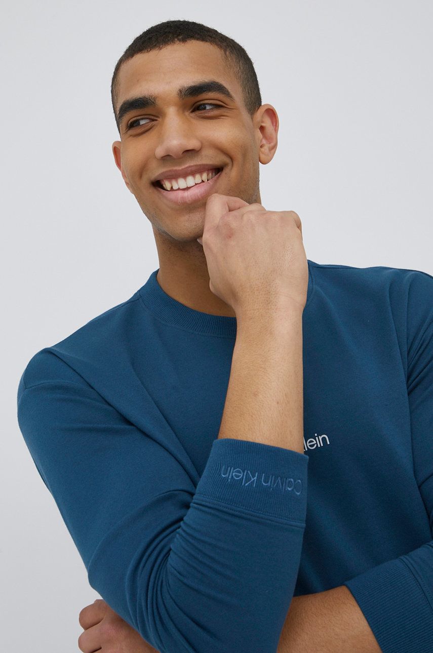 Calvin Klein Underwear bluza męska kolor turkusowy gładka rozmiar M,L,XL,S