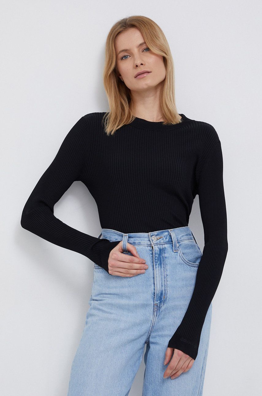 Calvin Klein Sweter damski kolor czarny