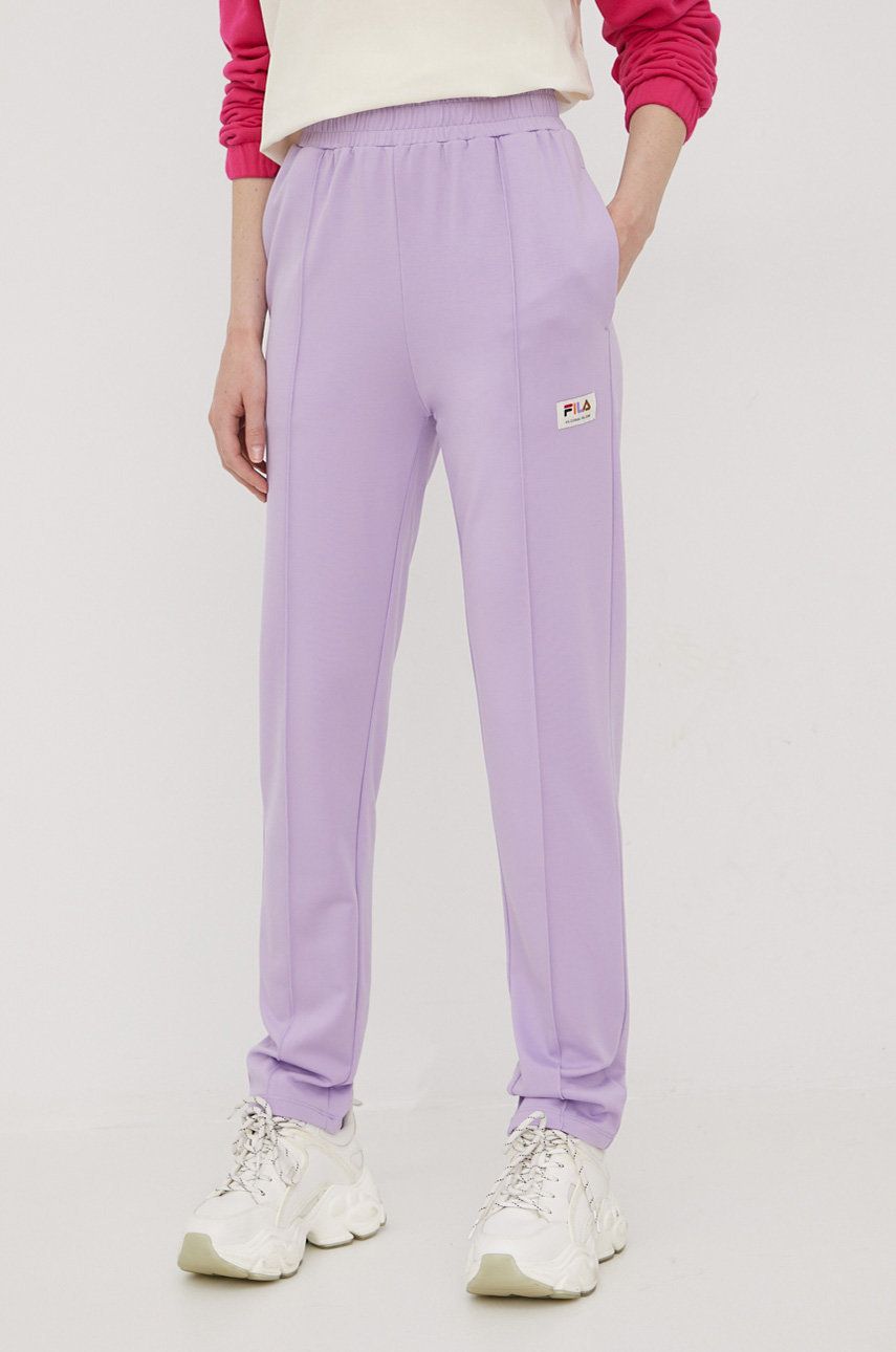 Fila spodnie dresowe damskie kolor fioletowy rozmiar L,XS,M,S