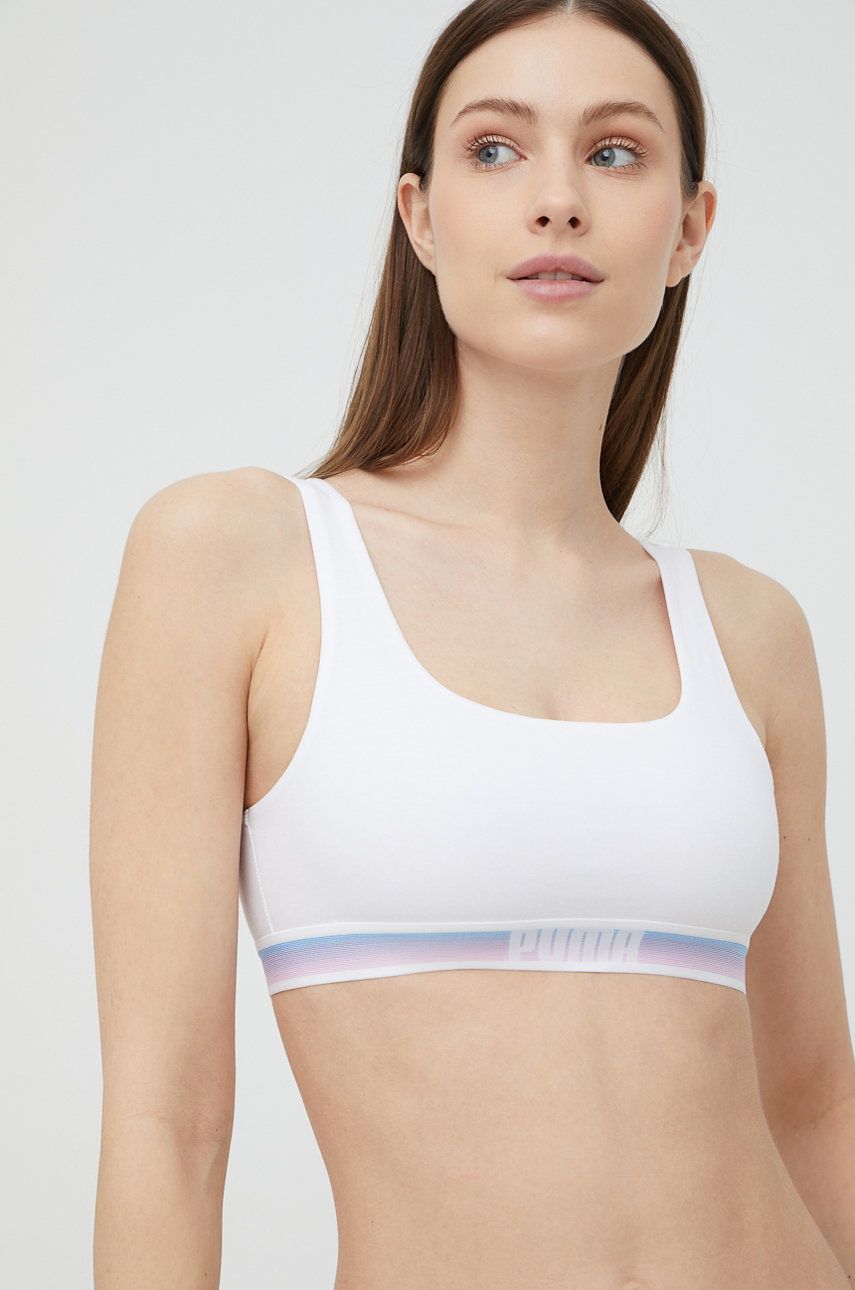 Puma biustonosz kolor biały gładki rozmiar XS,M,L,S