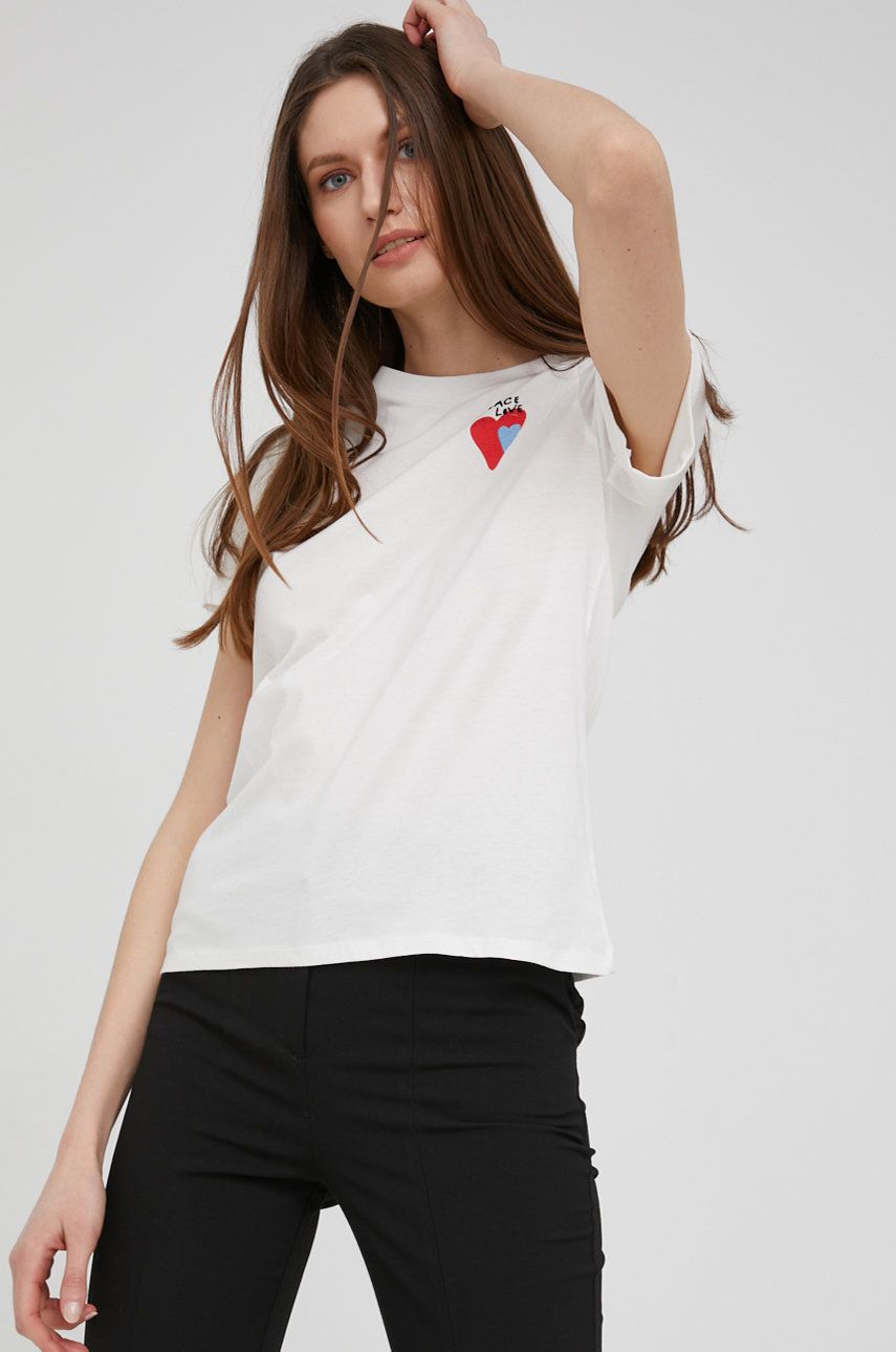 Answear Lab t-shirt bawełniany kolor biały rozmiar S,M,L