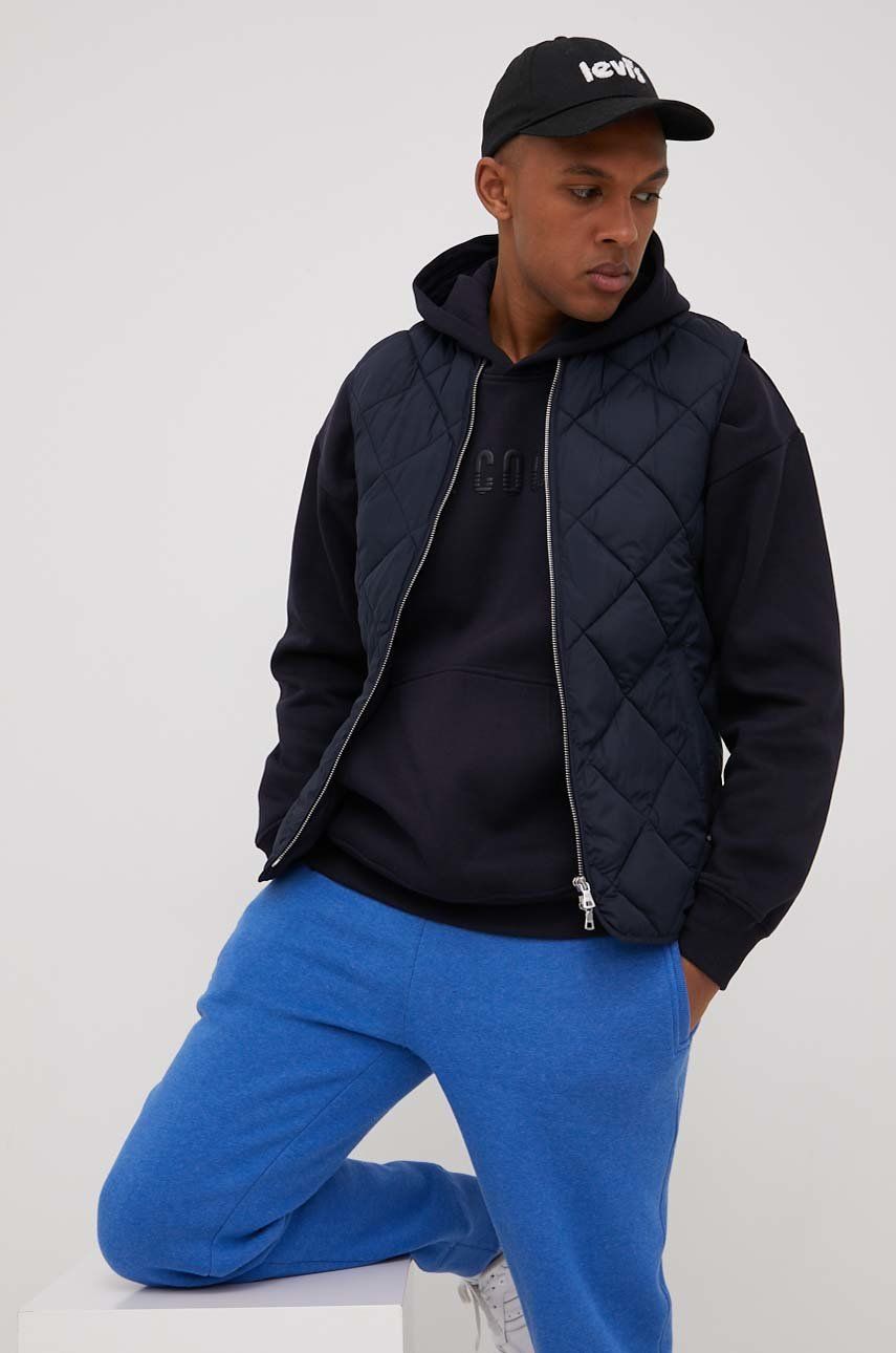 Superdry bezrękawnik męski kolor granatowy przejściowy rozmiar S,L,XL,M