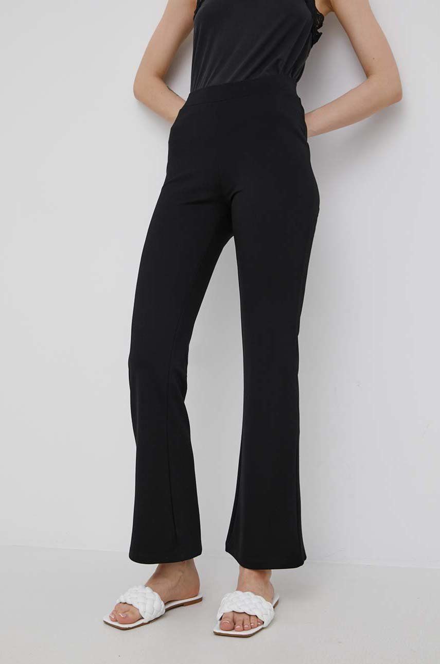 JDY spodnie damskie kolor czarny proste medium waist