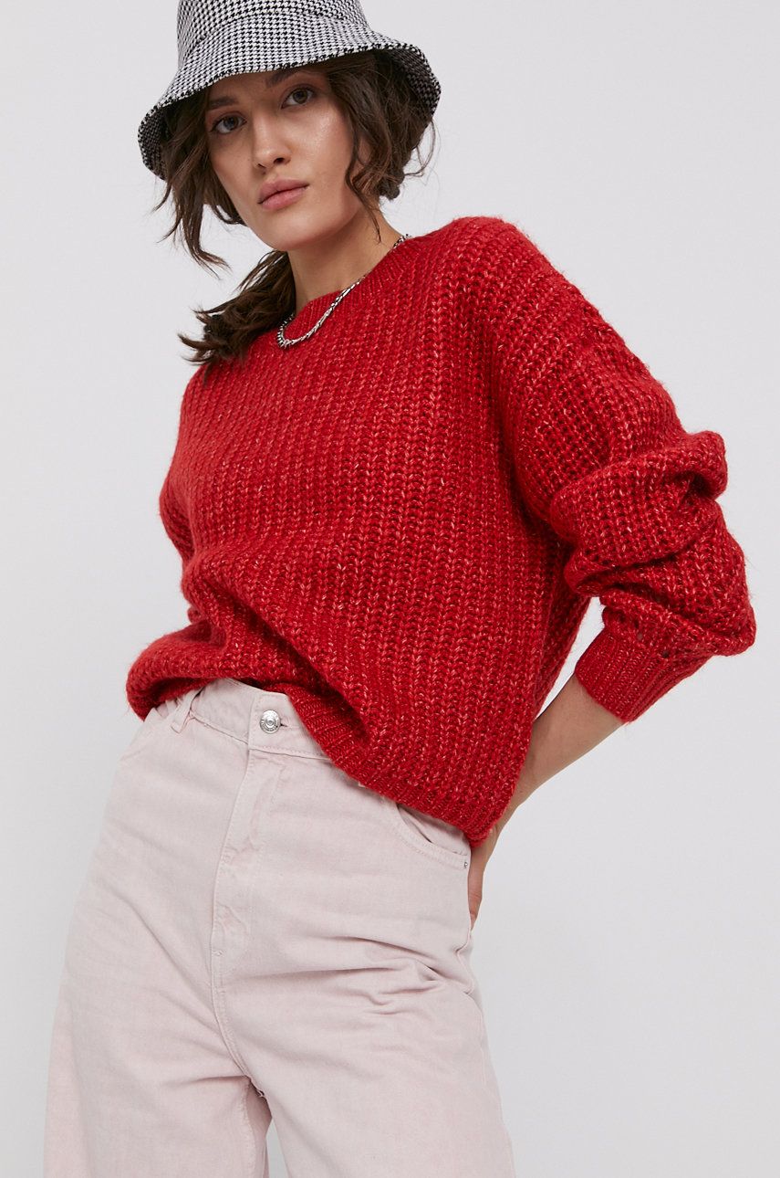 Vero Moda Sweter damski kolor czerwony ciepły