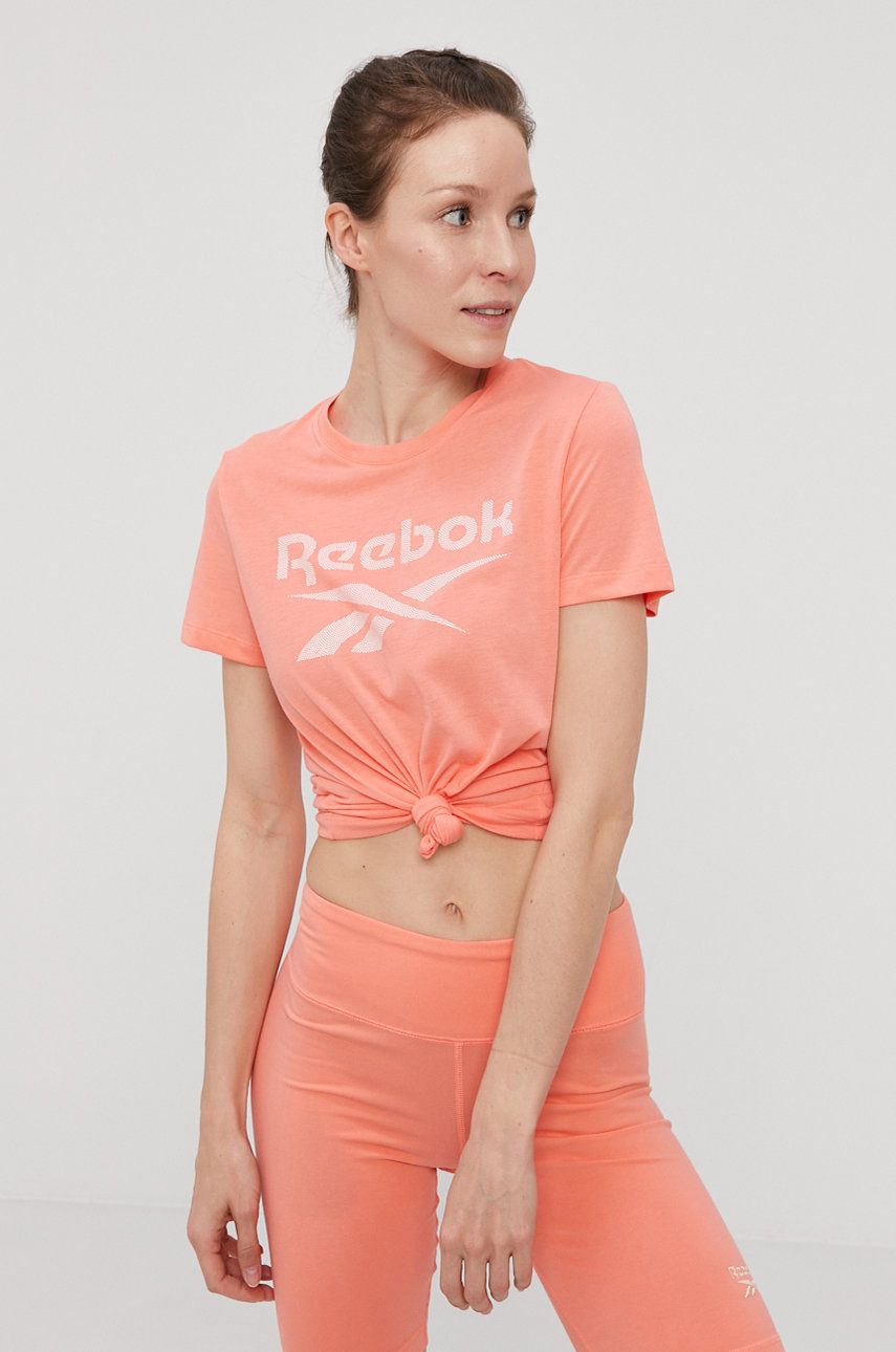 Reebok T-shirt damski kolor różowy