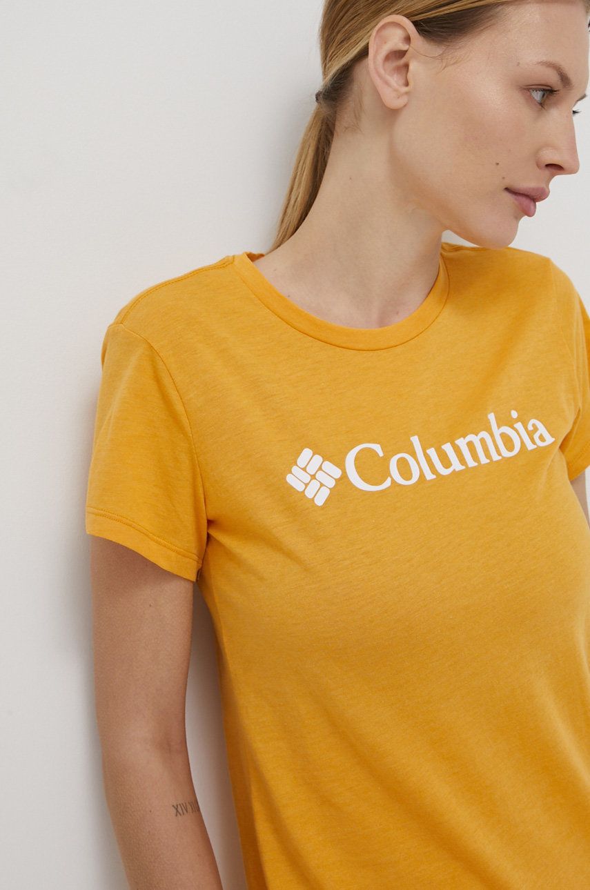 Columbia t-shirt damski kolor pomarańczowy