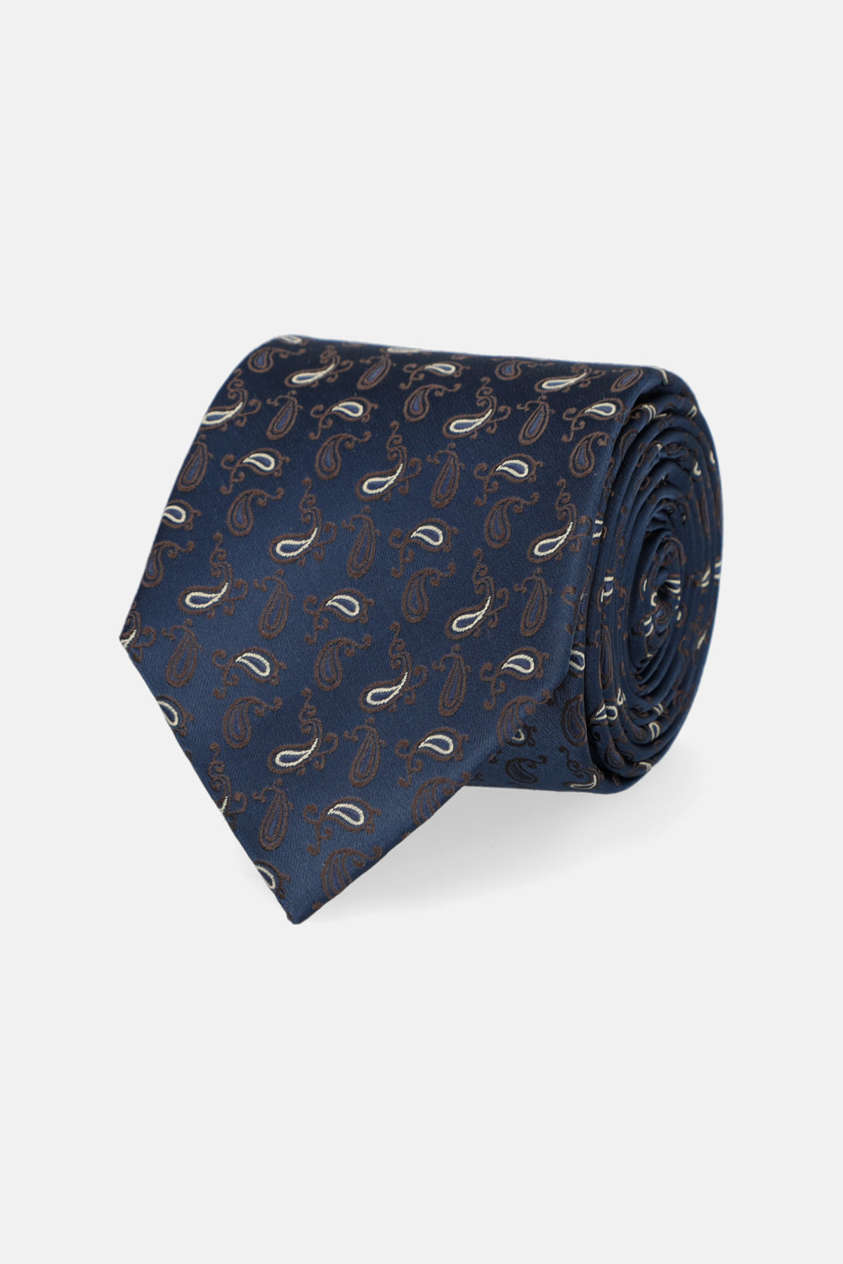Krawat Granatowy Paisley rozmiar
